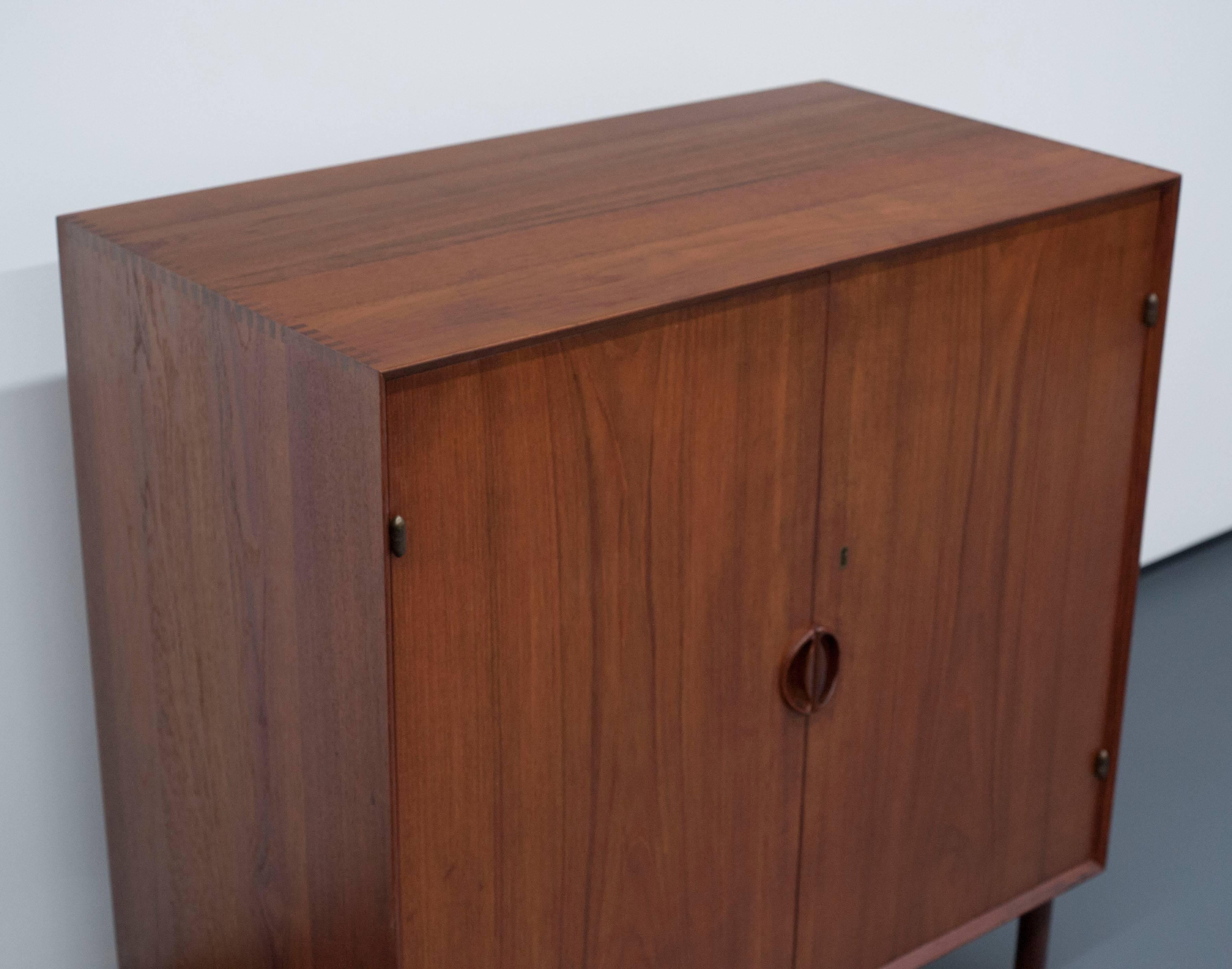 Danish Peter Hvidt and Orla Mølgaard-Nielsen Solid Teak Modern Cabinet, 1962