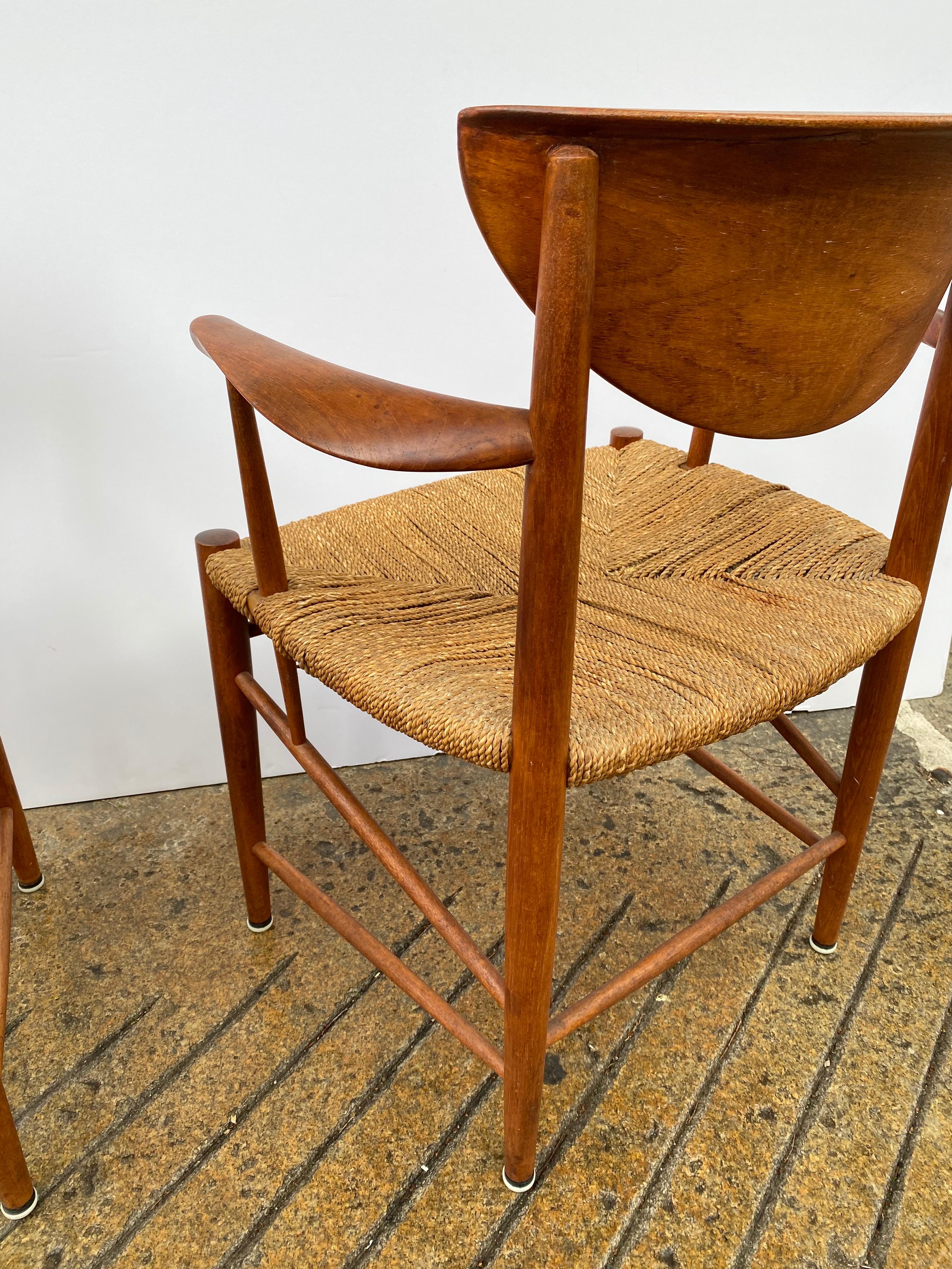 Cane Peter Hvidt and Orla Molgaard-Nielsen Arm Chairs