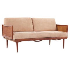 Peter Hvidt and Orla Molgaard Nielsen Mid Century Teak and Cane Daybed