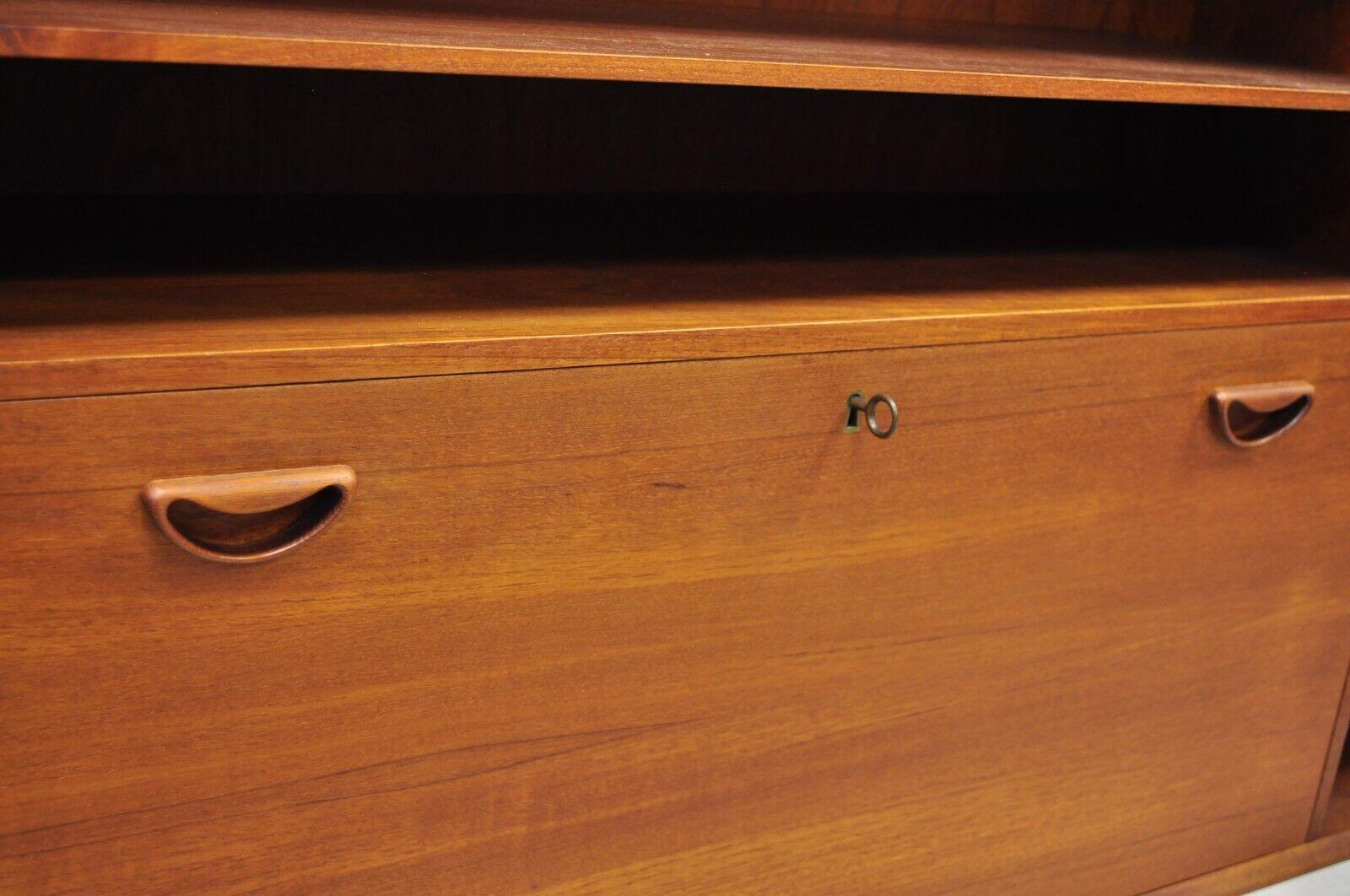 Peter Hvidt and Orla Molgaard Nielsen Teak Bookcase Display Hutch Top 1