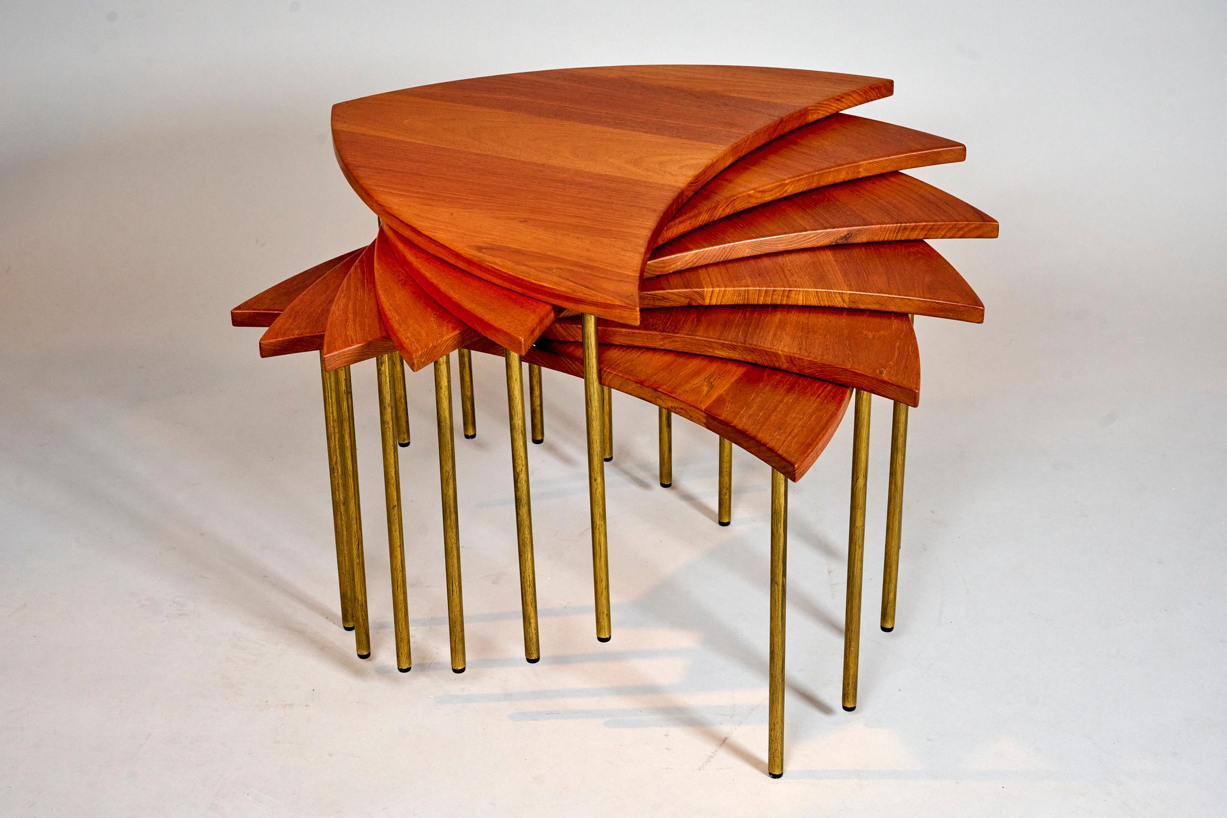 Peter Hvidt and Orla Molgaard Sectional Pinwheel Coffee Table. Denmark C1953 For Sale 1