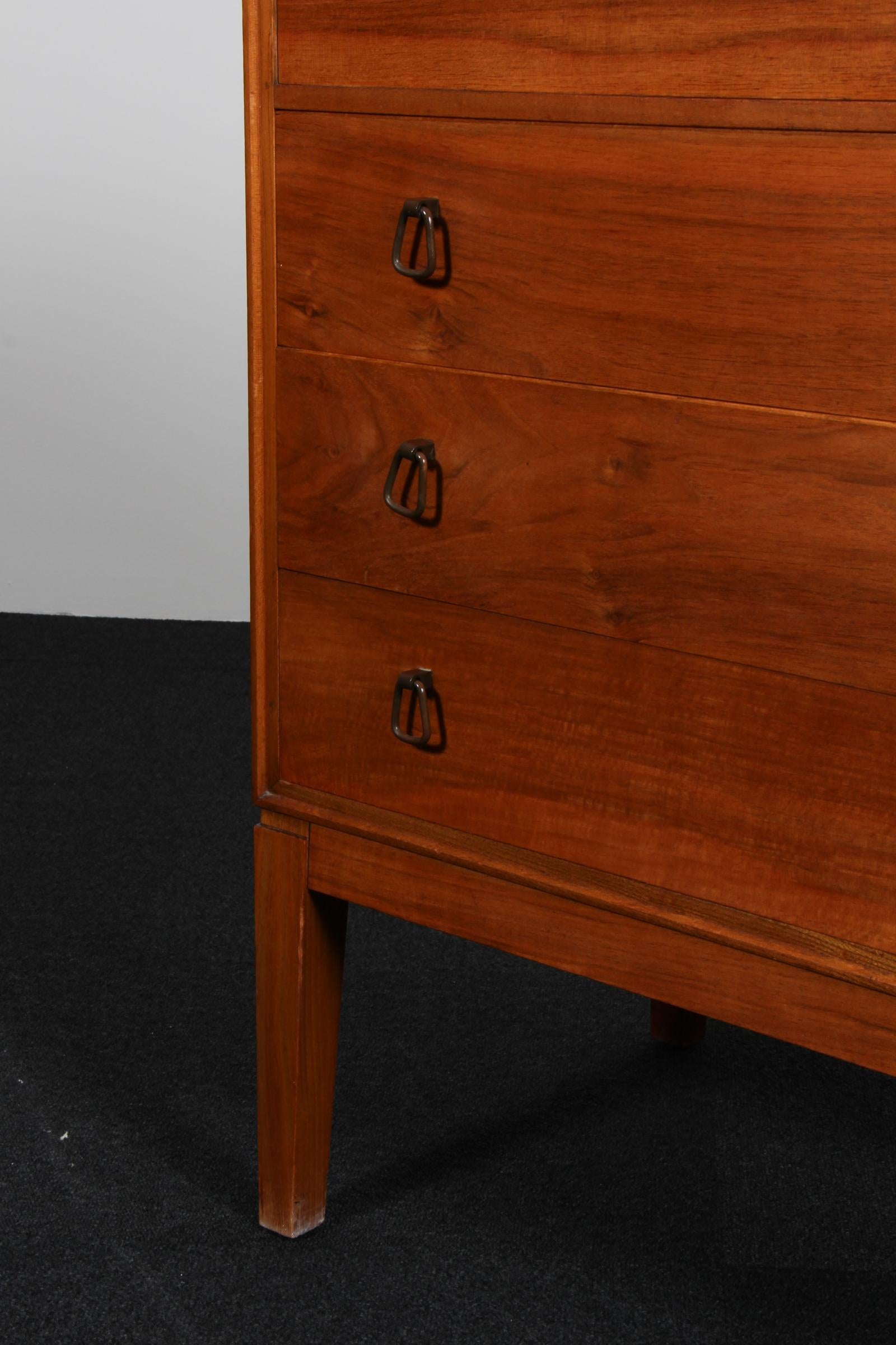 Danois Commode Peter Hvidt avec vanité, acajou, années 1940, Danemark, laiton en vente