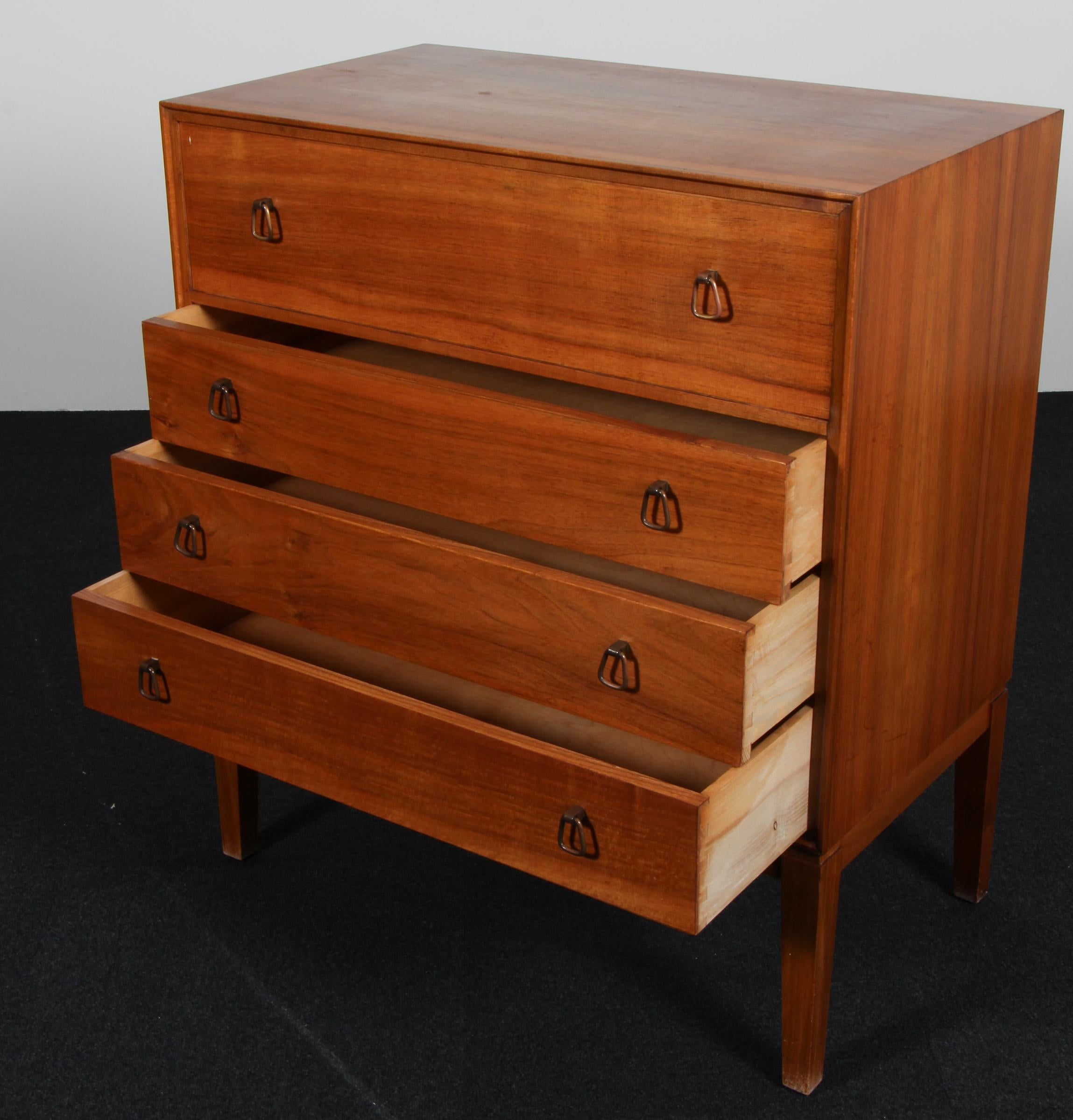 Commode Peter Hvidt avec vanité, acajou, années 1940, Danemark, laiton Bon état - En vente à Esbjerg, DK
