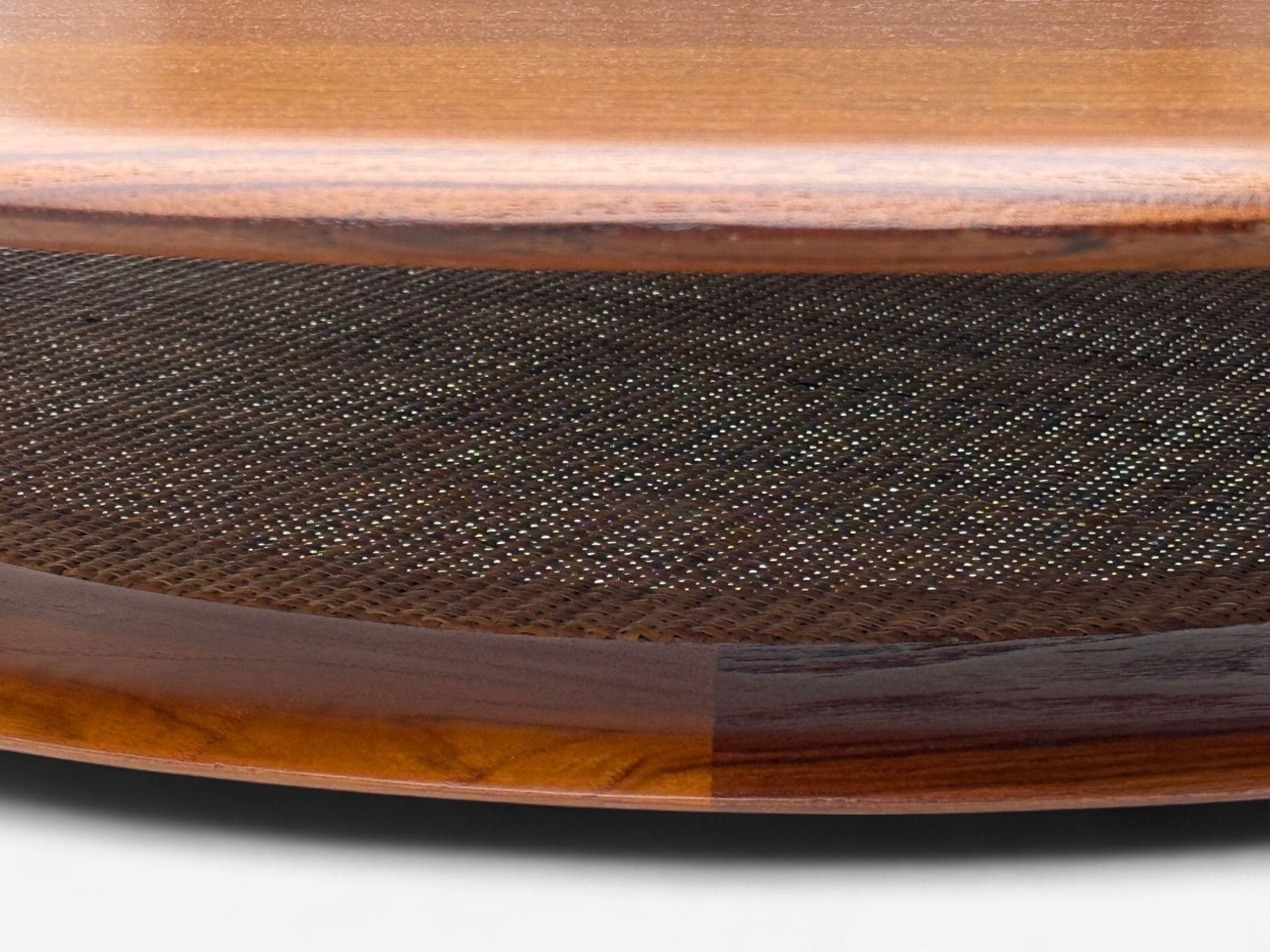 Peter Hvidt, Tavolino danese moderno, teak, canna Minerva, Danimarca, anni '60 in vendita 2