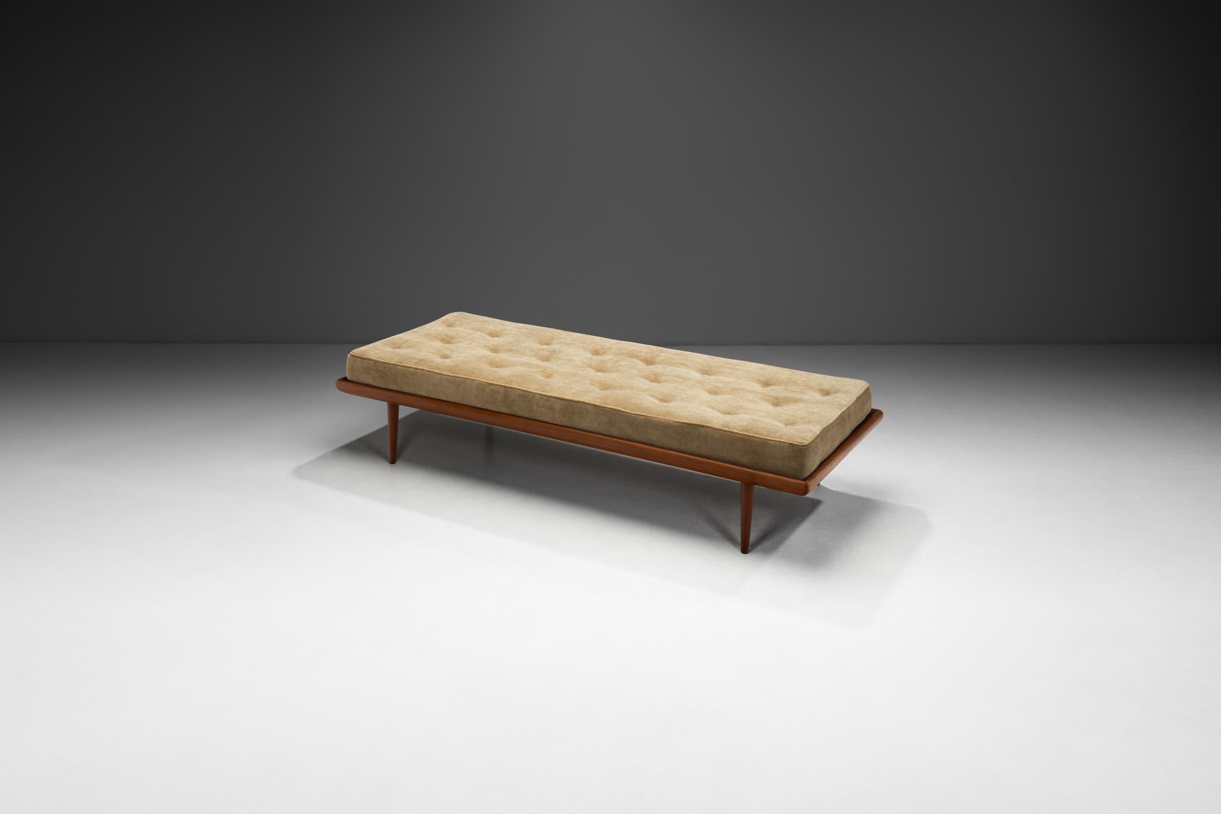 Crafted by Peter Hvidt for France & Søn, this daybed exemplifies the clean and functional elegance that characterised Scandinavian mid-century modernism. Peter Hvidt, one of Denmark’s most celebrated designers, was renowned for his mastery in