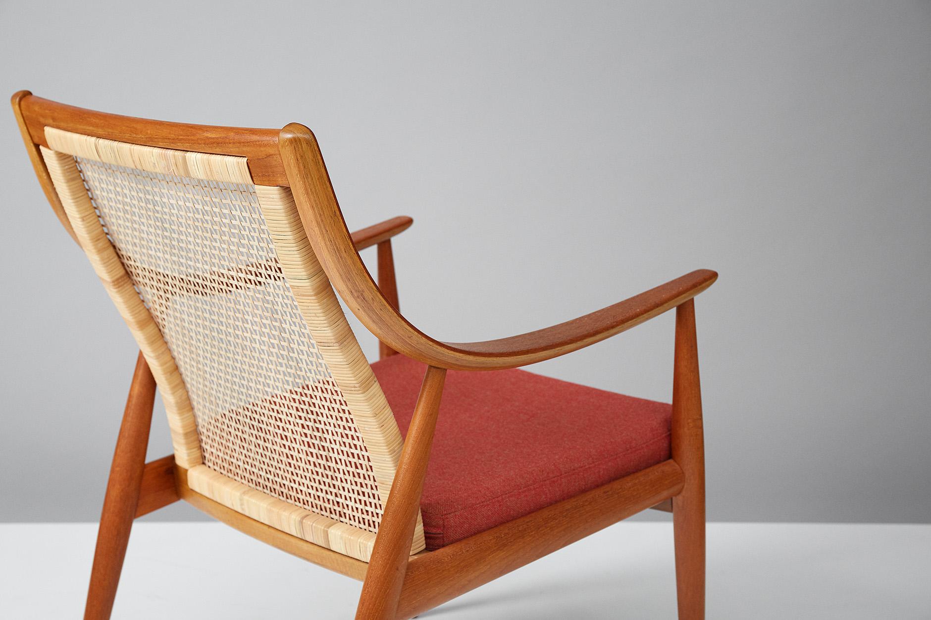 Peter Hvidt FD-146 Rattan Armchair, circa 1950s In Excellent Condition In London, GB