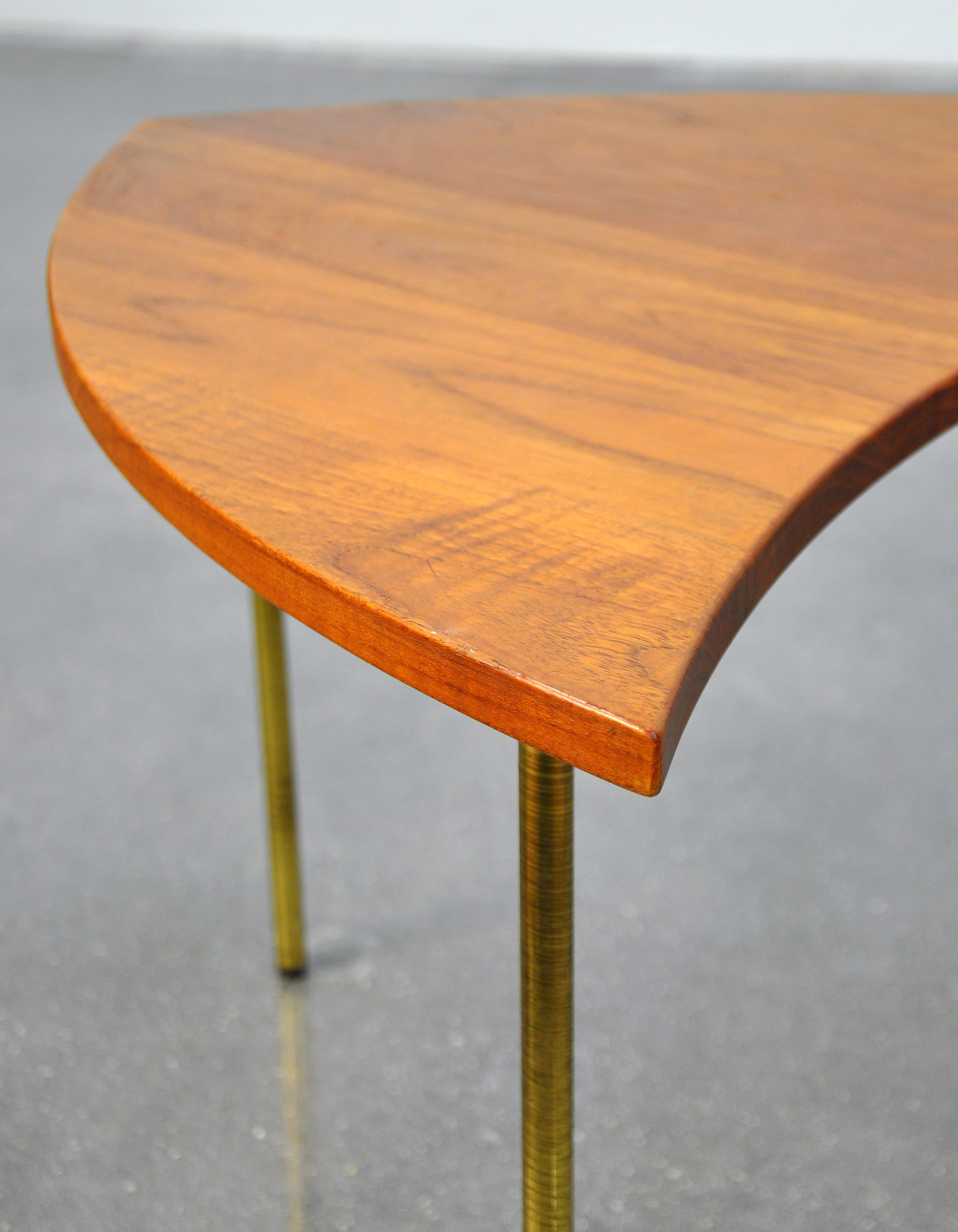 Peter Hvidt Teak and Brass Side Tables 6