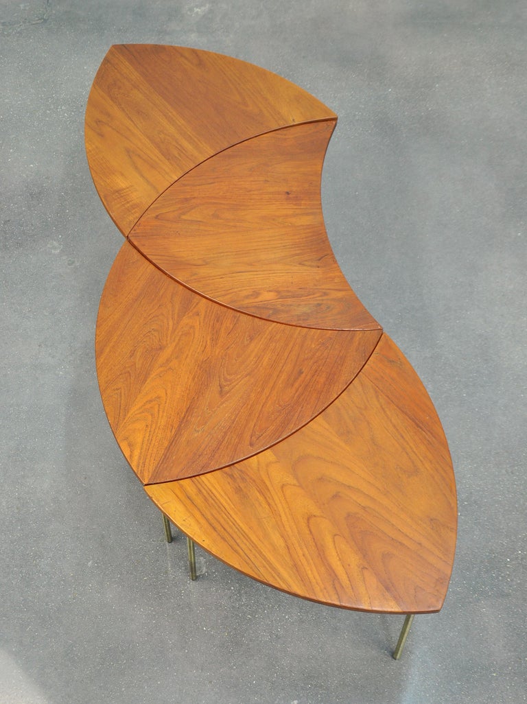 Peter Hvidt Teak and Brass Side Tables at 1stDibs