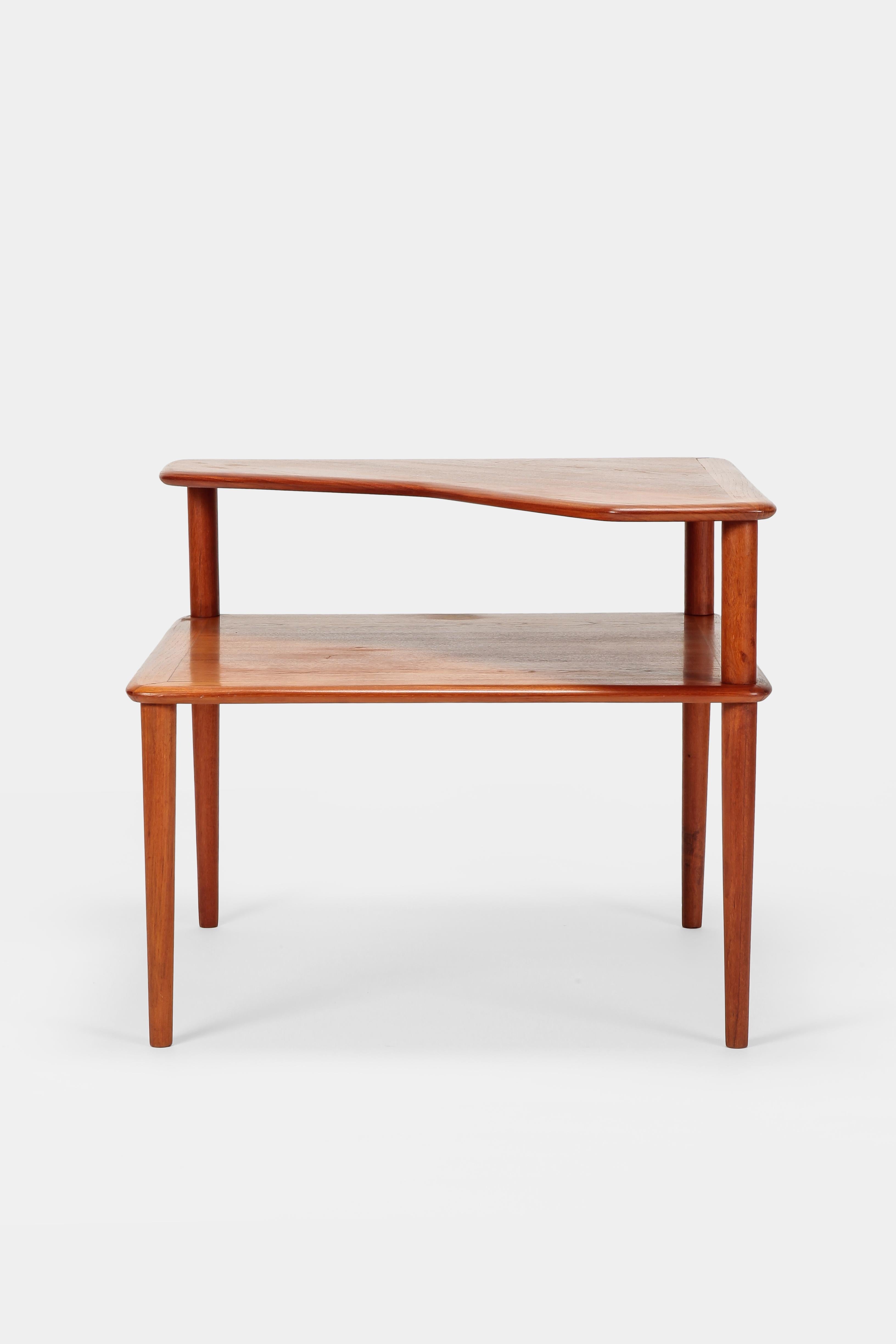 Mid-Century Modern Peter Hvidt Minerva Corner Table France and Son Teak, 1960s For Sale