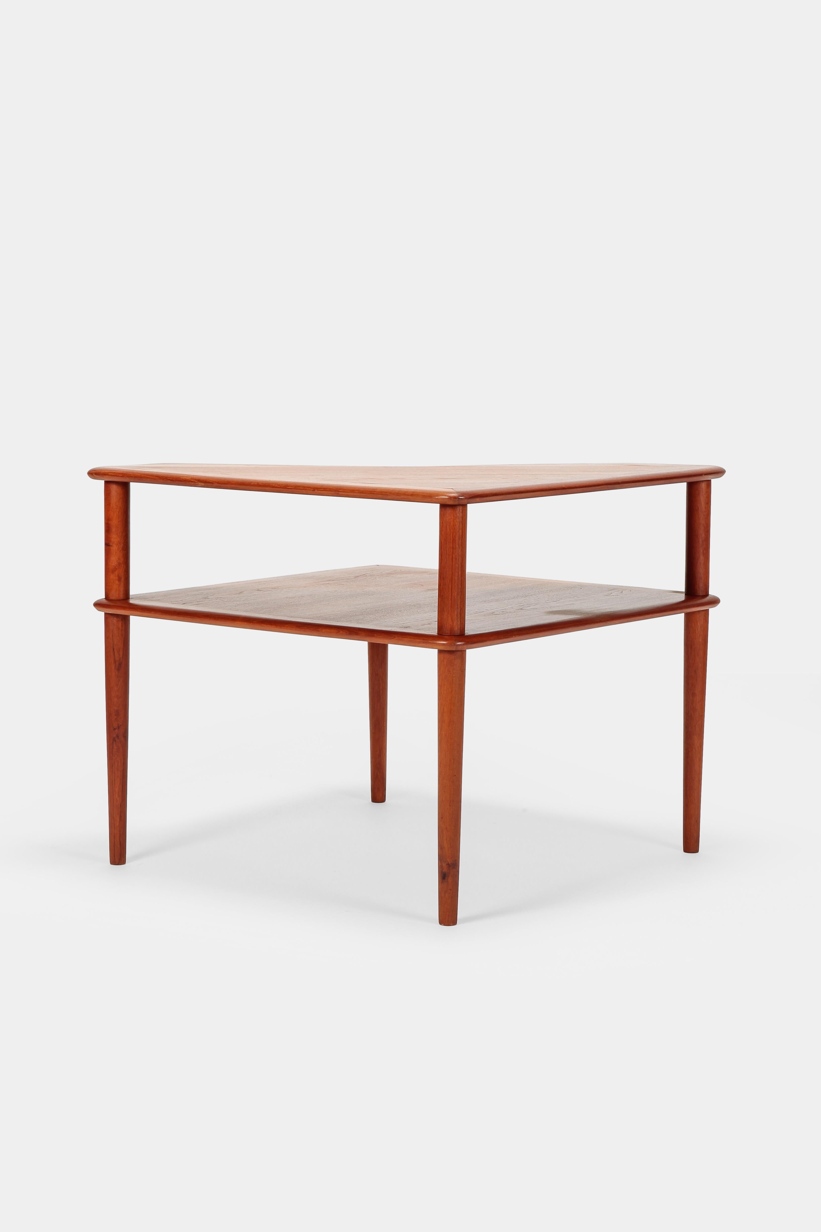 Mid-20th Century Peter Hvidt Minerva Corner Table France and Son Teak, 1960s For Sale