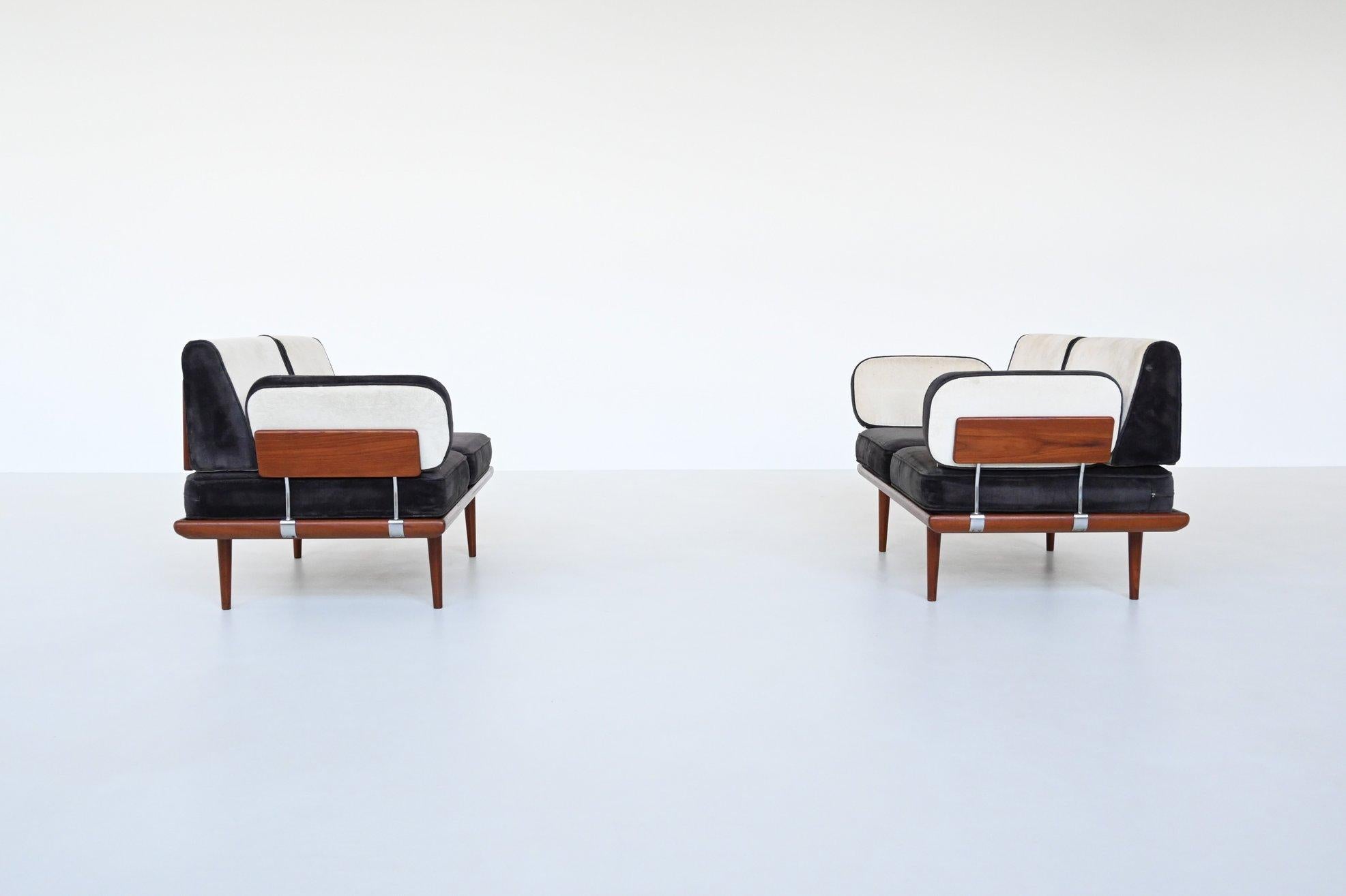 Scandinavian Modern Peter Hvidt “Minerva” sofa set in teak France & Son Denmark 1957