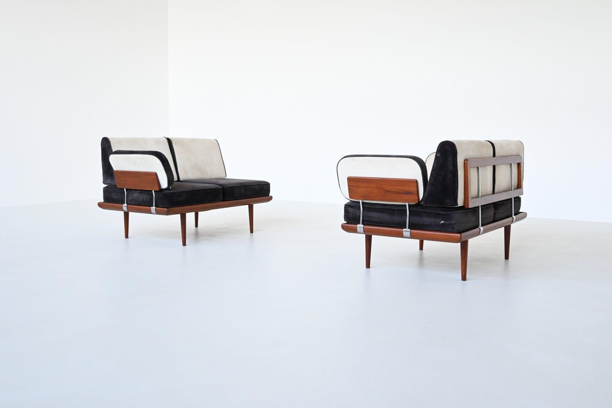 Danish Peter Hvidt “Minerva” sofa set in teak France & Son Denmark 1957