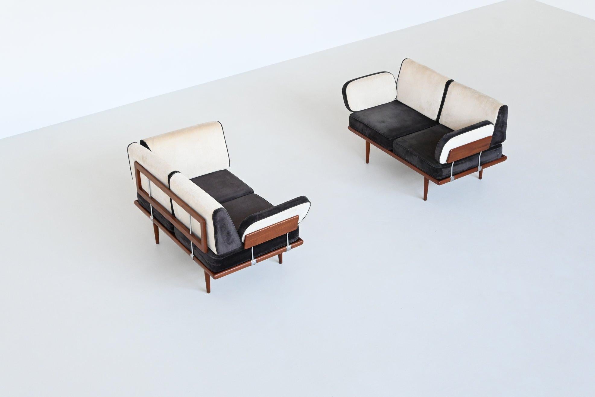 Peter Hvidt “Minerva” sofa set in teak France & Son Denmark 1957 In Good Condition In Etten-Leur, NL