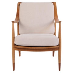 Peter Hvidt & Mølgaard FD 135 Oak and Teak Armchair by France & Daverkosen, 1950