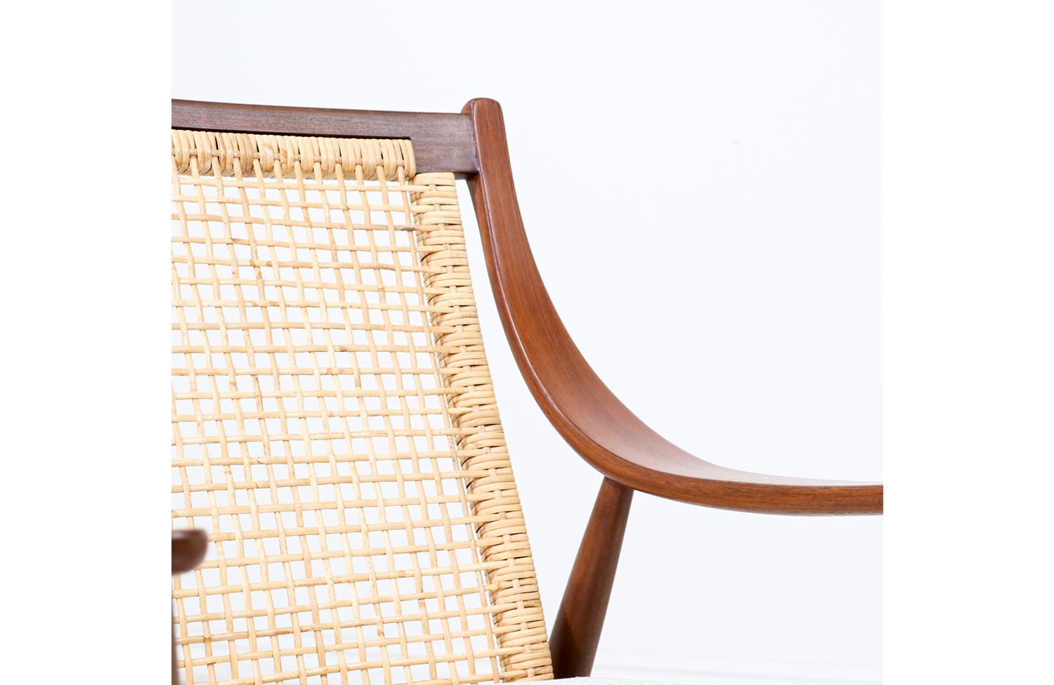 Peter Hvidt Model FD-146 Teak & Cane Lounge Chair by France & Daverkosen For Sale 5