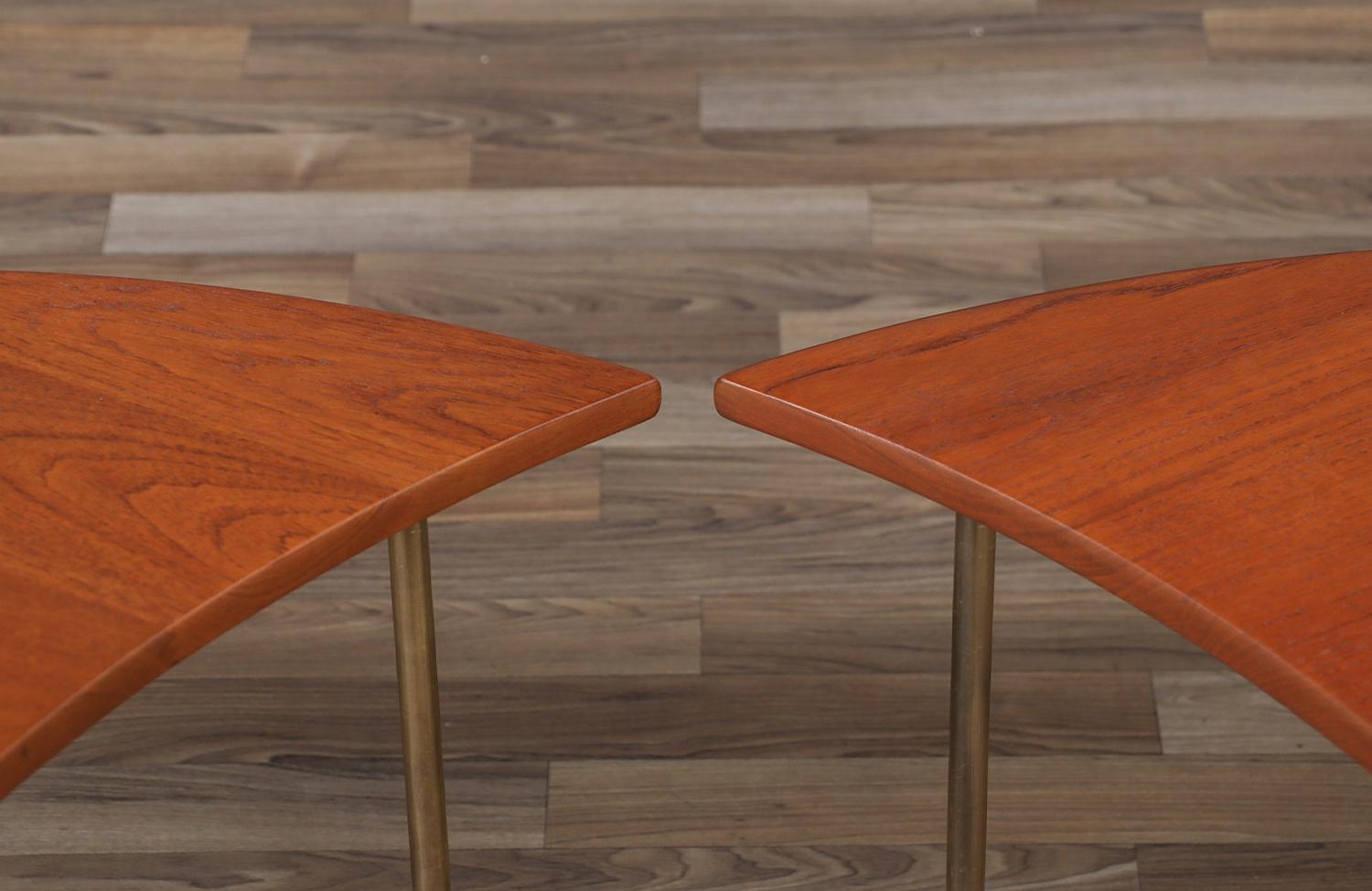 Table basse modulaire en teck et laiton de Peter Hvidt pour France & Son en vente 10