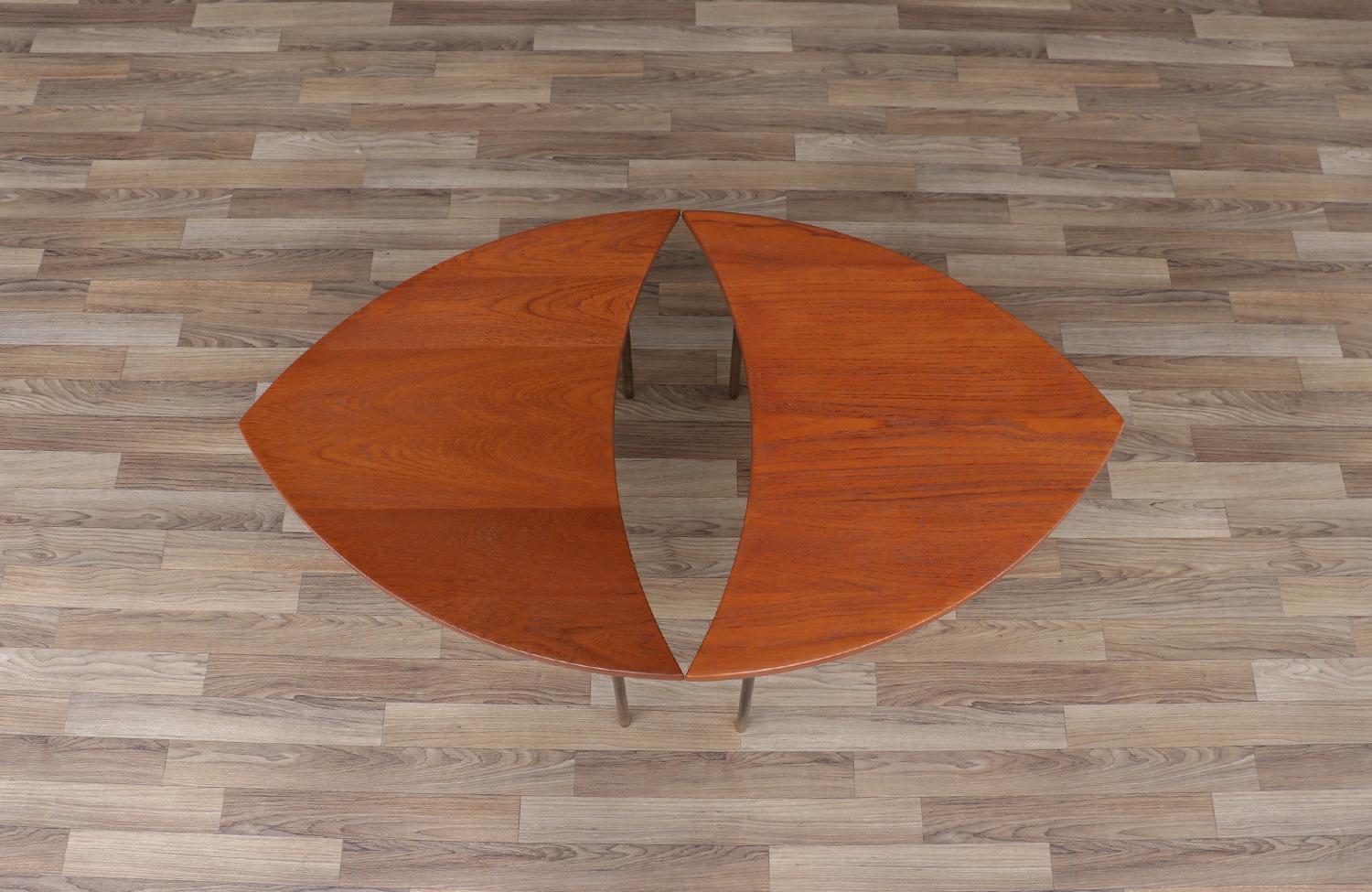Table basse modulaire en teck et laiton de Peter Hvidt pour France & Son en vente 1