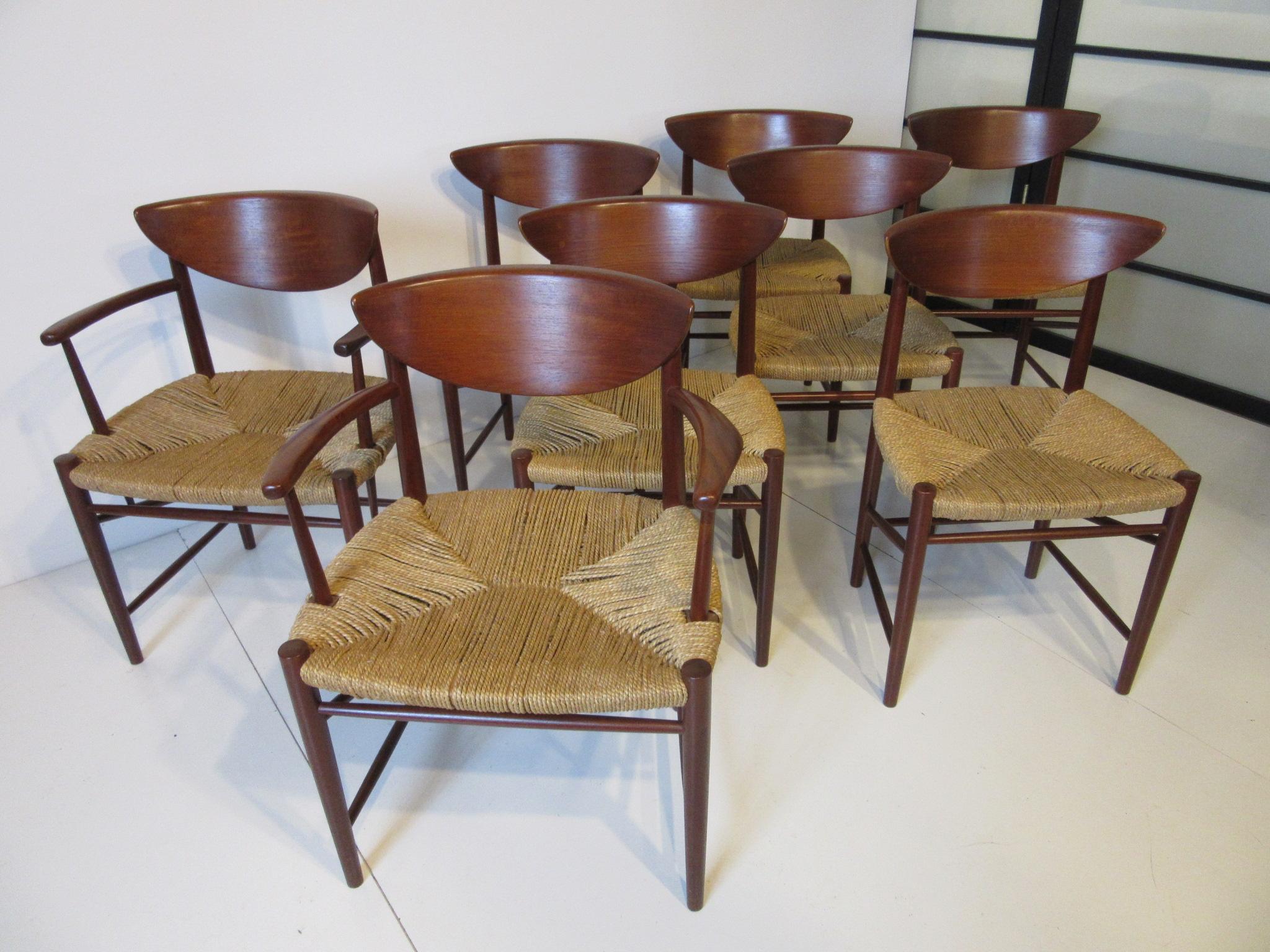 Peter Hvidt Nelsen Danish Teak Dining Chairs for Soborg Mobler 6