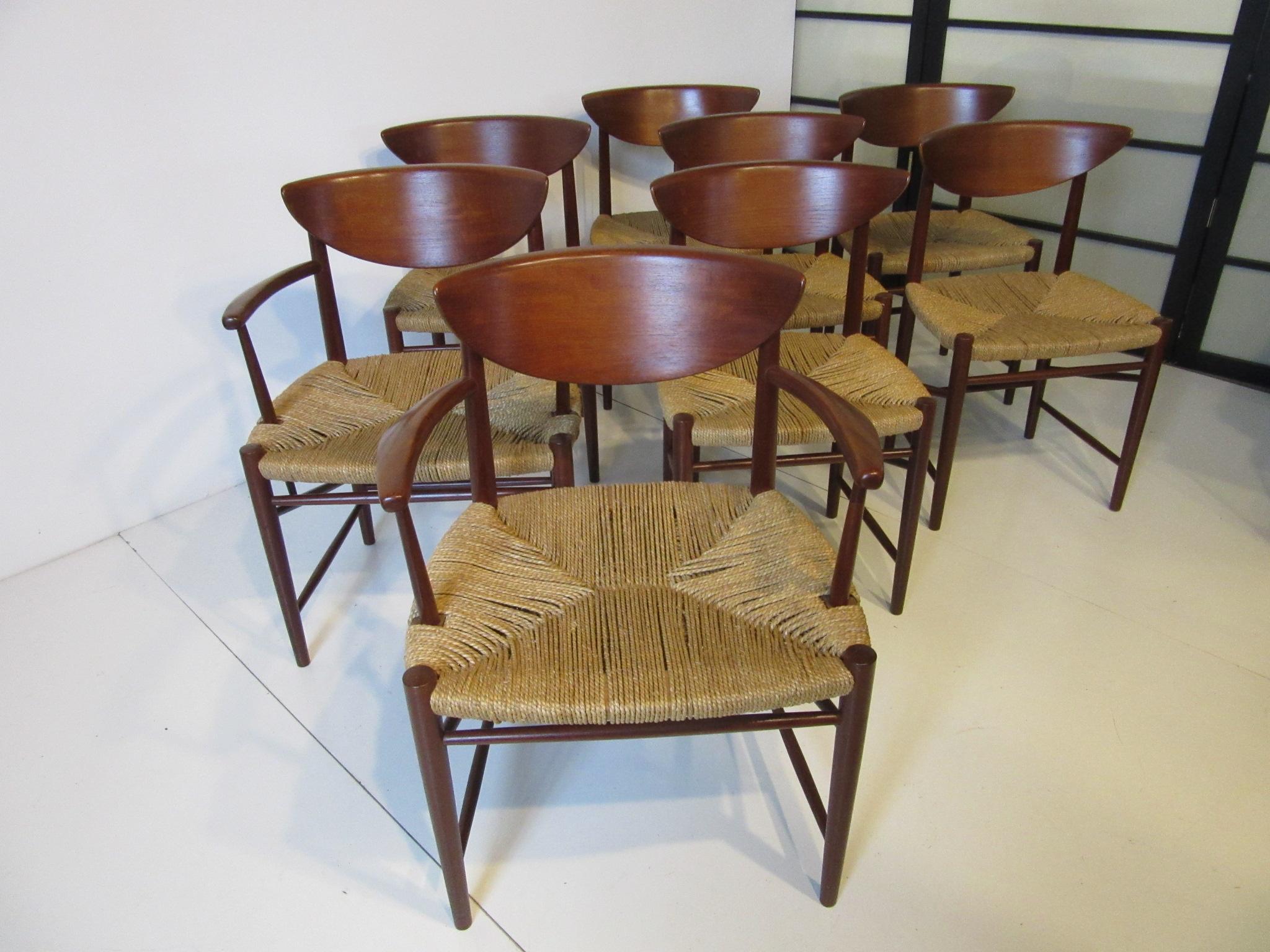 Peter Hvidt Nelsen Danish Teak Dining Chairs for Soborg Mobler 7