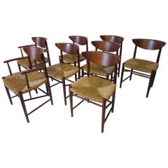 Peter Hvidt Nelsen Danish Teak Dining Chairs for Soborg Mobler