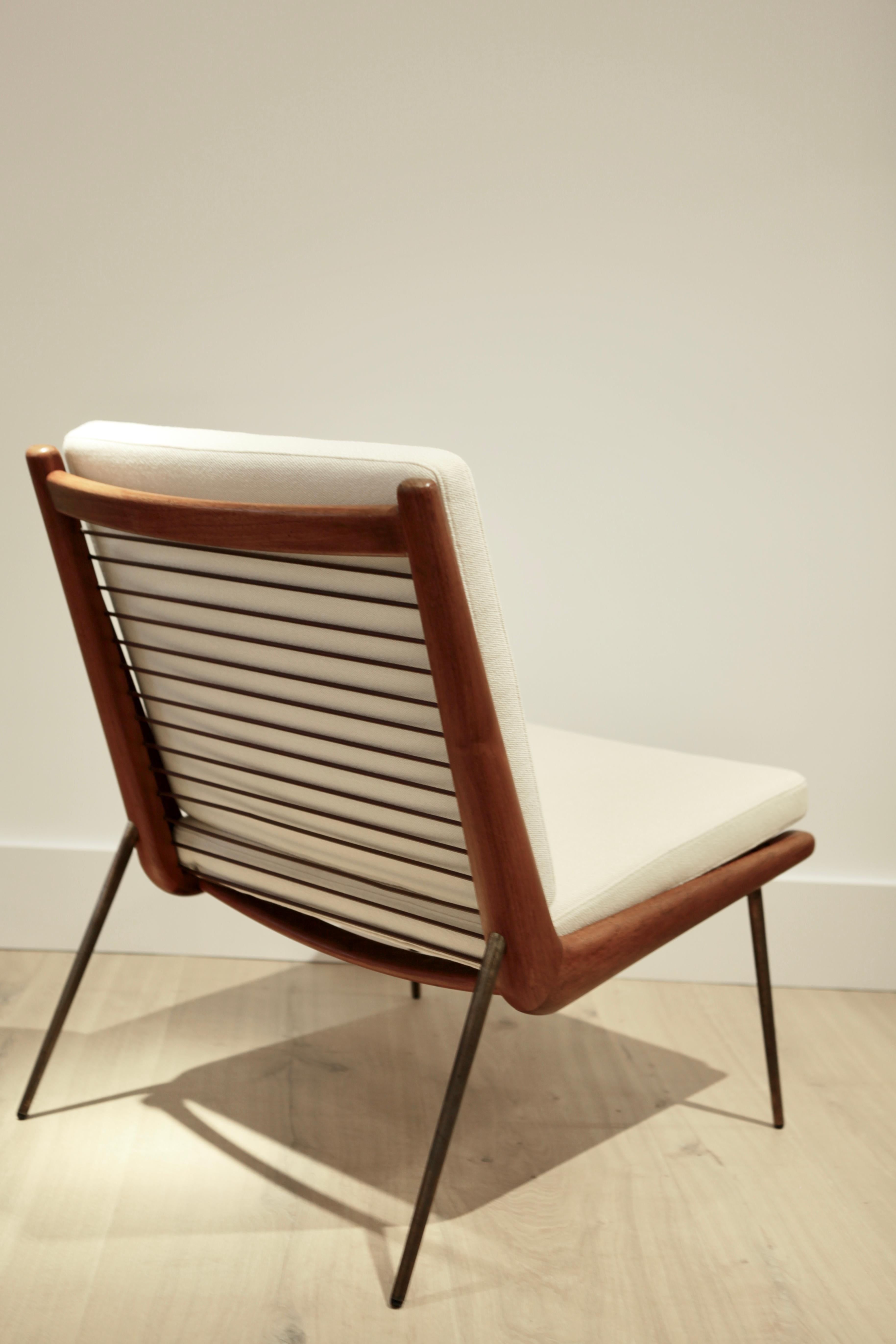 Scandinavian Modern Peter Hvidt & Orla M. Nielsen, Boomerang Easy Chair, Denmark, 1956