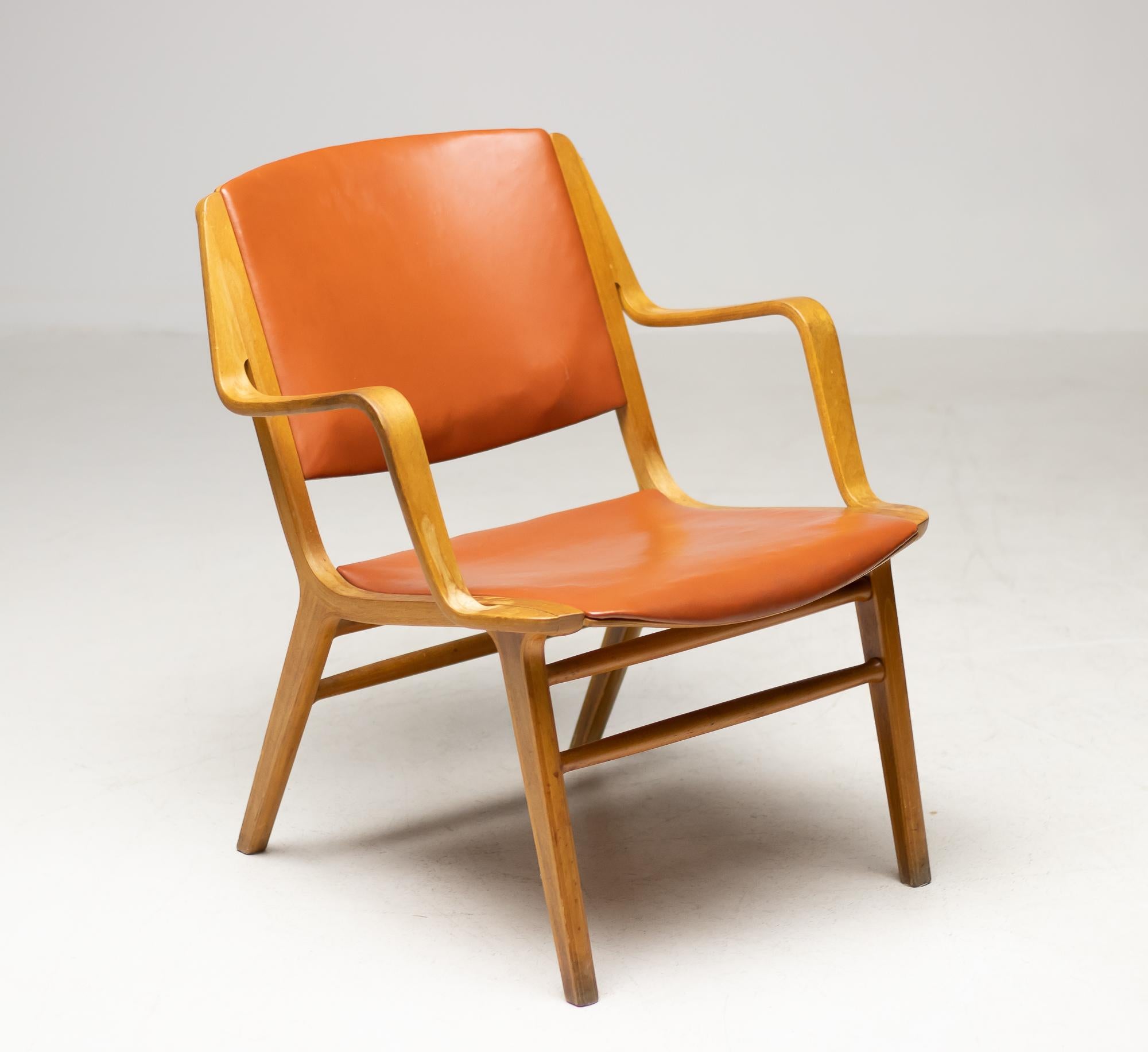 Leather Peter Hvidt & Orla Mølgaard-Nielsen AX Chair