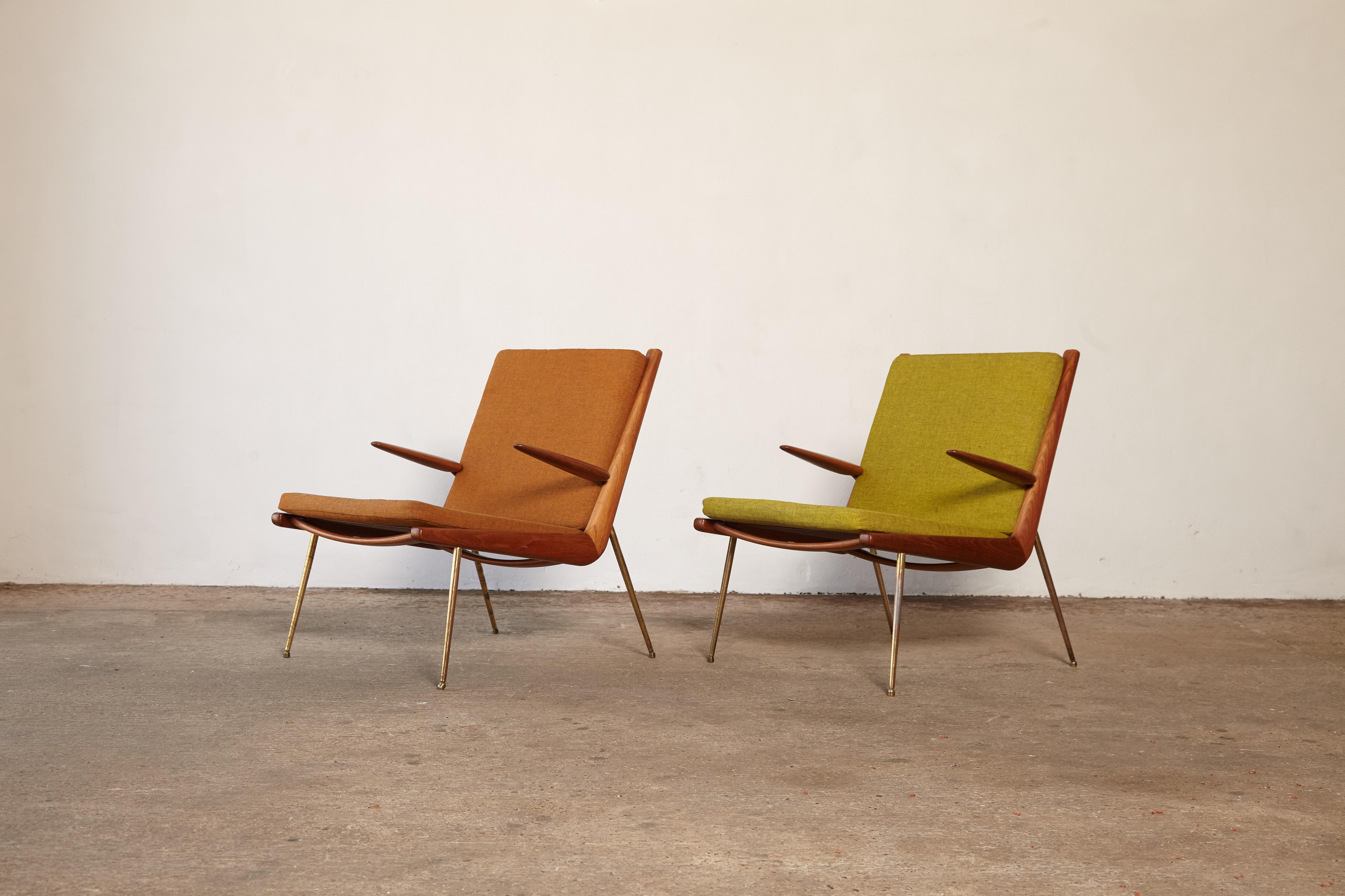 Mid-Century Modern Peter Hvidt & Orla Mølgaard-Nielsen Boomerang Chairs, Denmark, 1960s