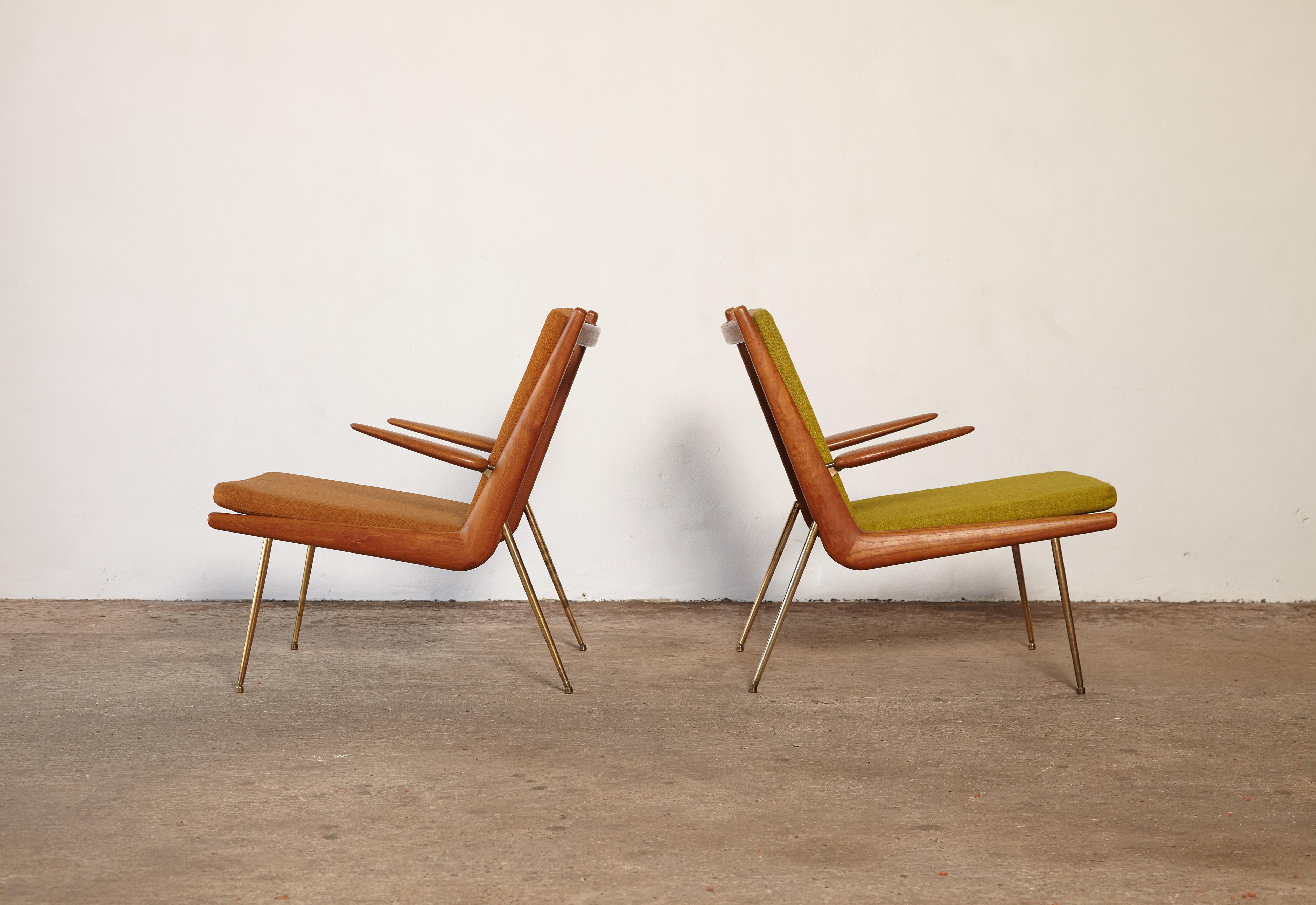 20th Century Peter Hvidt & Orla Mølgaard-Nielsen Boomerang Chairs, Denmark, 1960s
