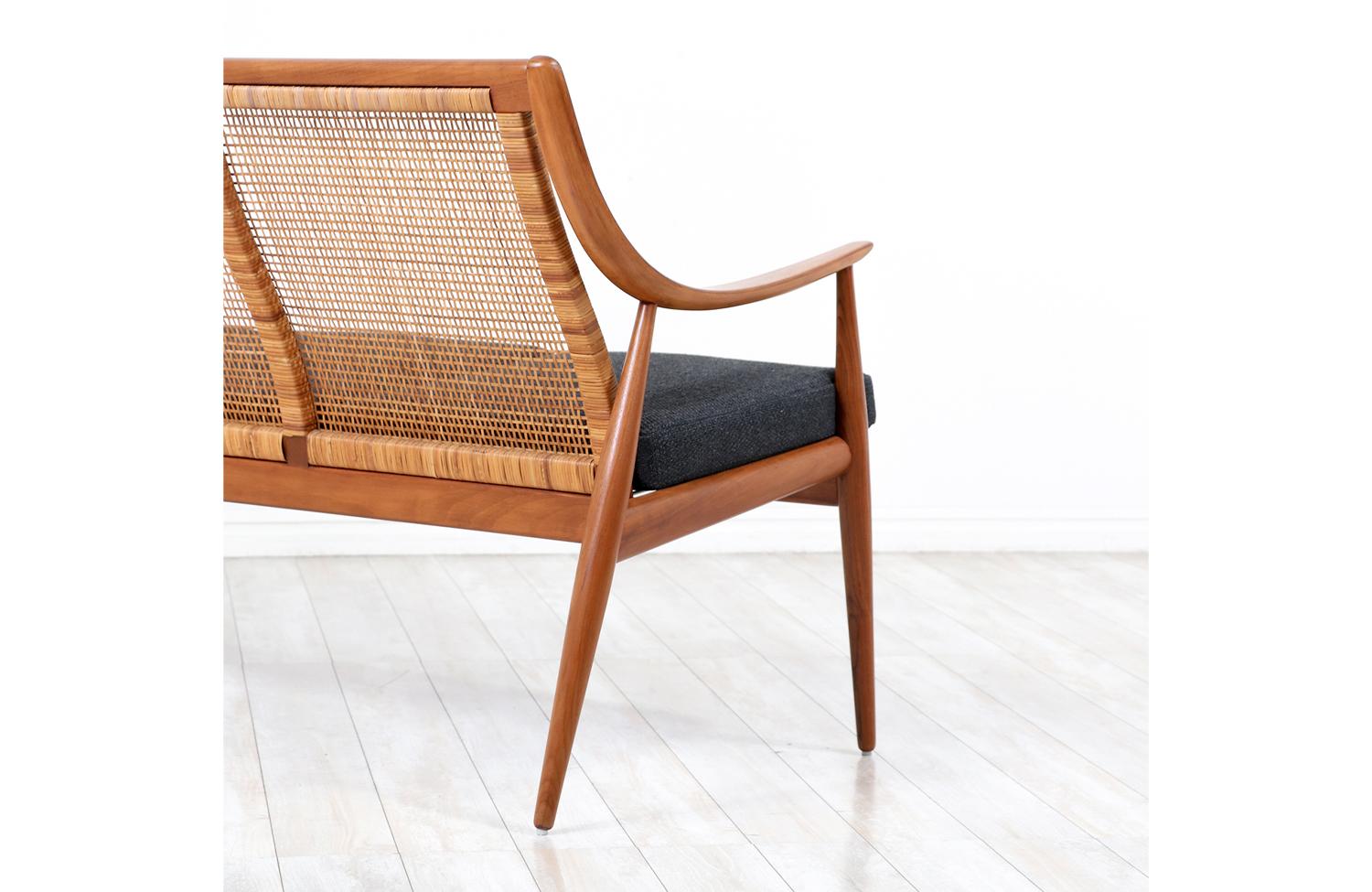 Peter Hvidt & Orla Mølgaard-Nielsen Cane & Teak Sofa for France & Søn 7