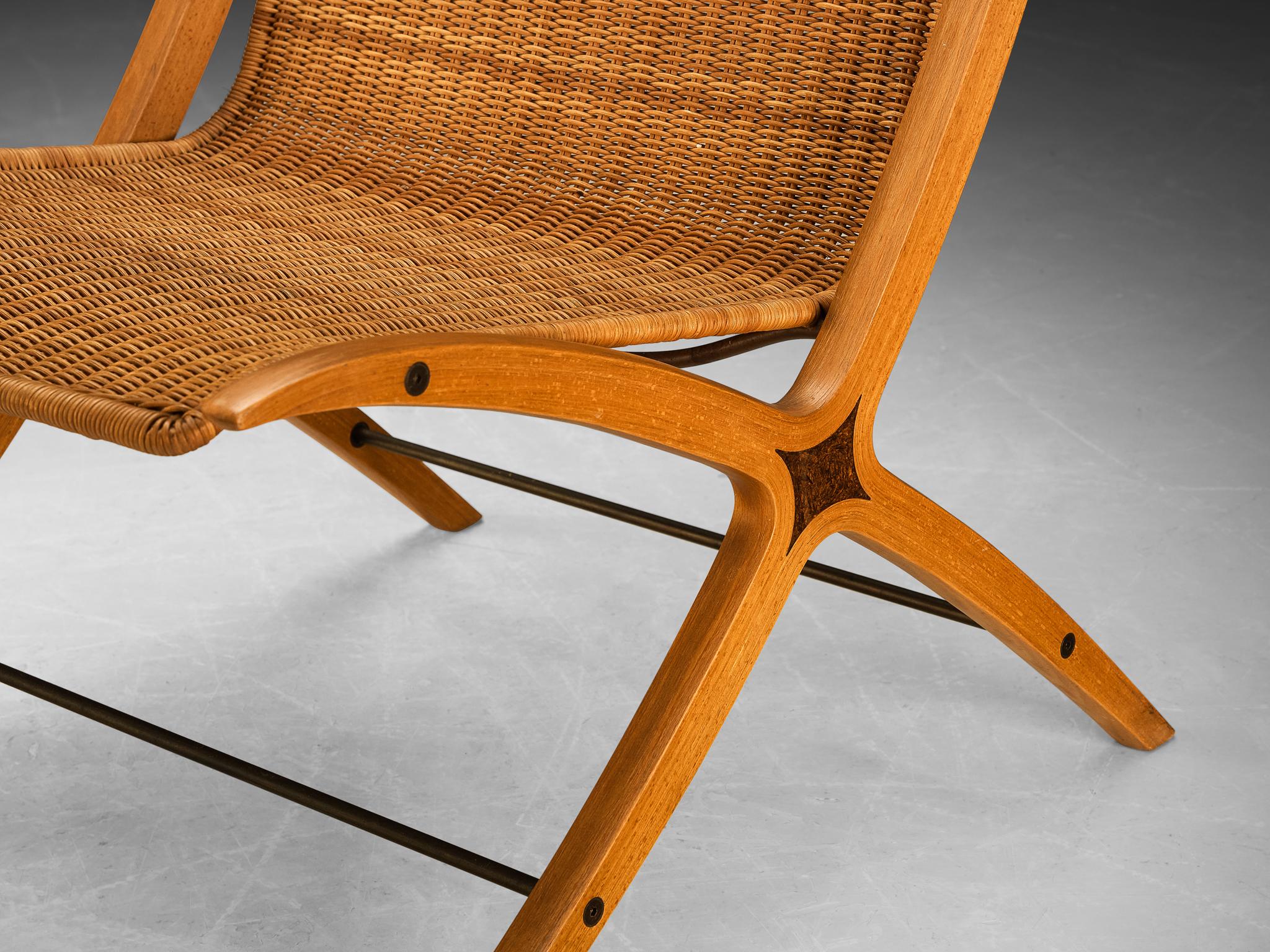 Danish Peter Hvidt & Orla Mølgaard Nielsen Chair Model '6103' in Cane For Sale