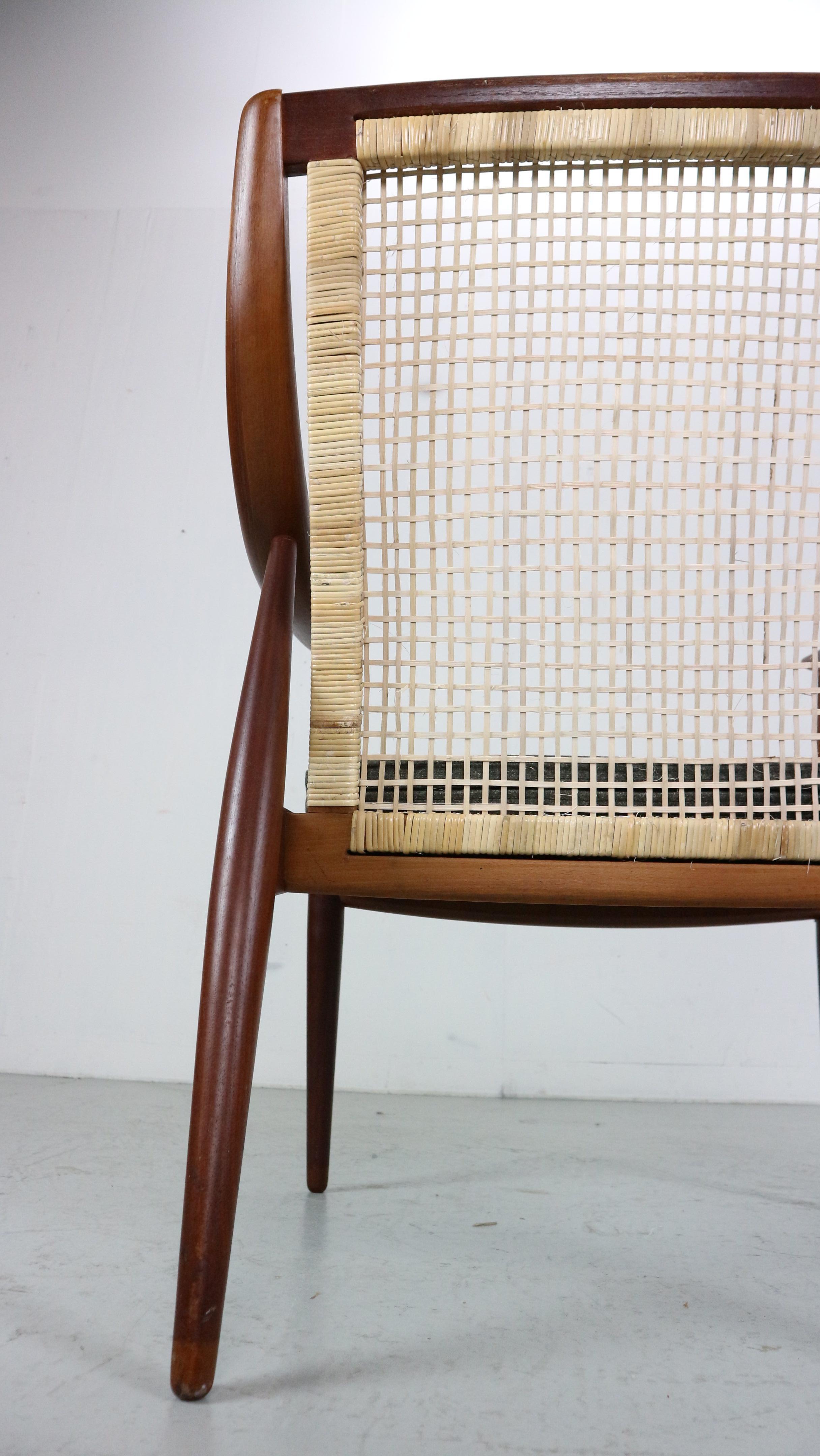 Peter Hvidt& Orla Mølgaard-Nielsen FD146 Cane Back Easy Chair, Denmark For Sale 4