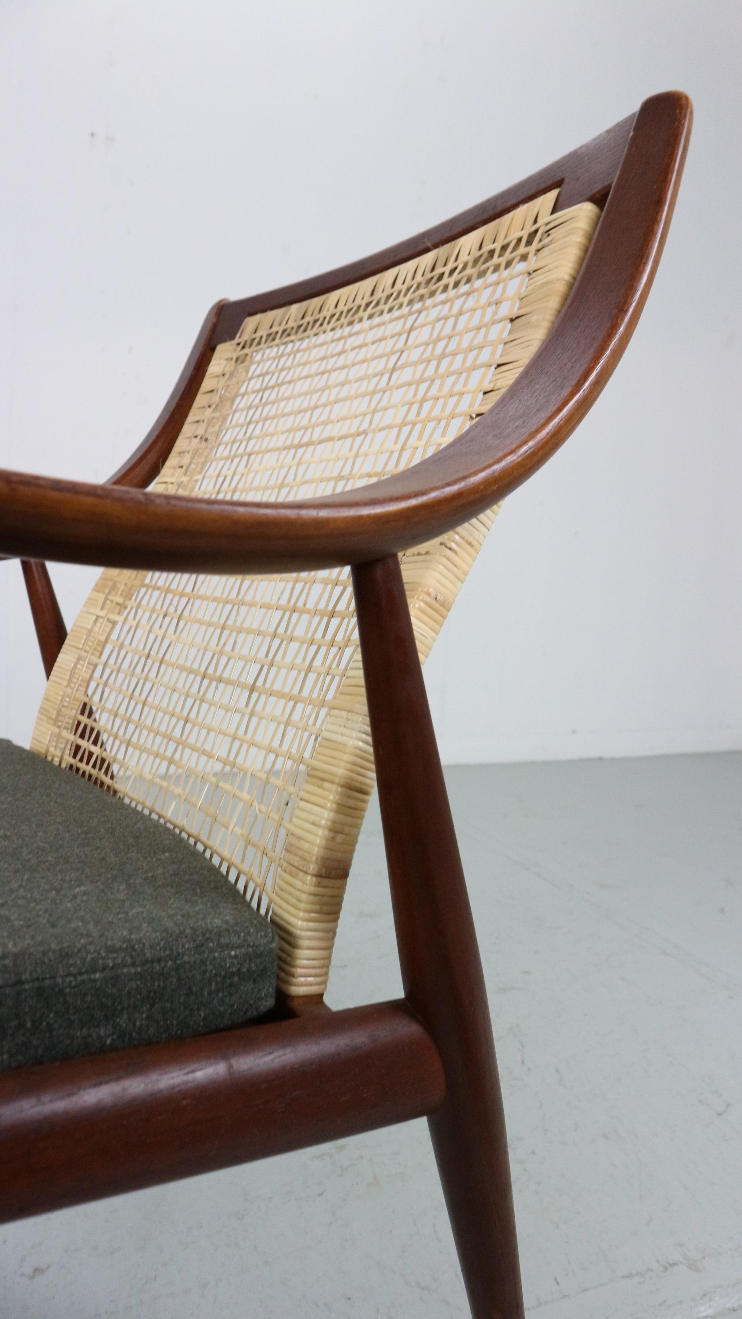 Peter Hvidt& Orla Mølgaard-Nielsen FD146 Cane Back Easy Chair, Denmark For Sale 6