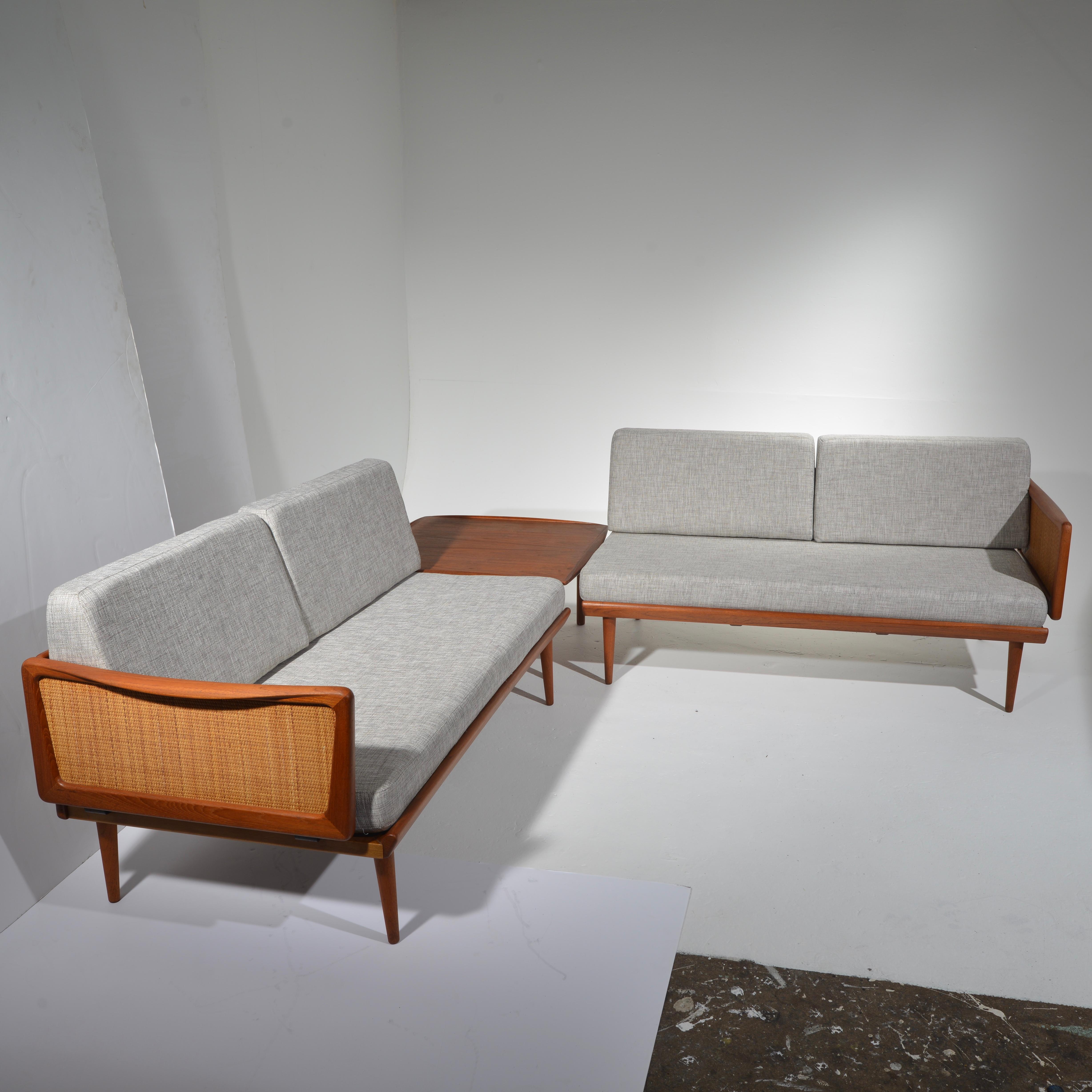 Scandinavian Modern Peter Hvidt & Orla Mølgaard-Nielsen FD451 2 Section Sofa and Daybed 