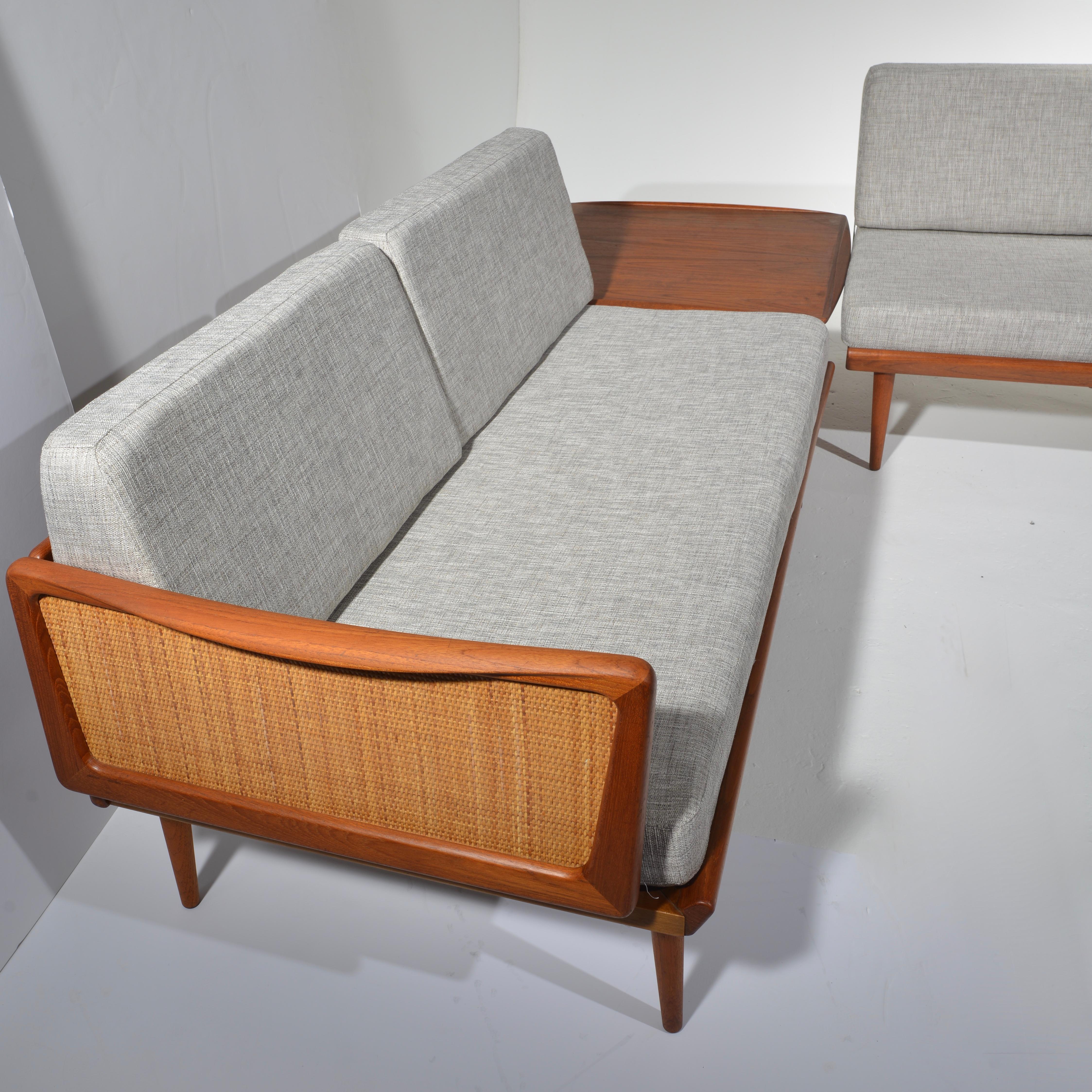Teak Peter Hvidt & Orla Mølgaard-Nielsen FD451 2 Section Sofa and Daybed