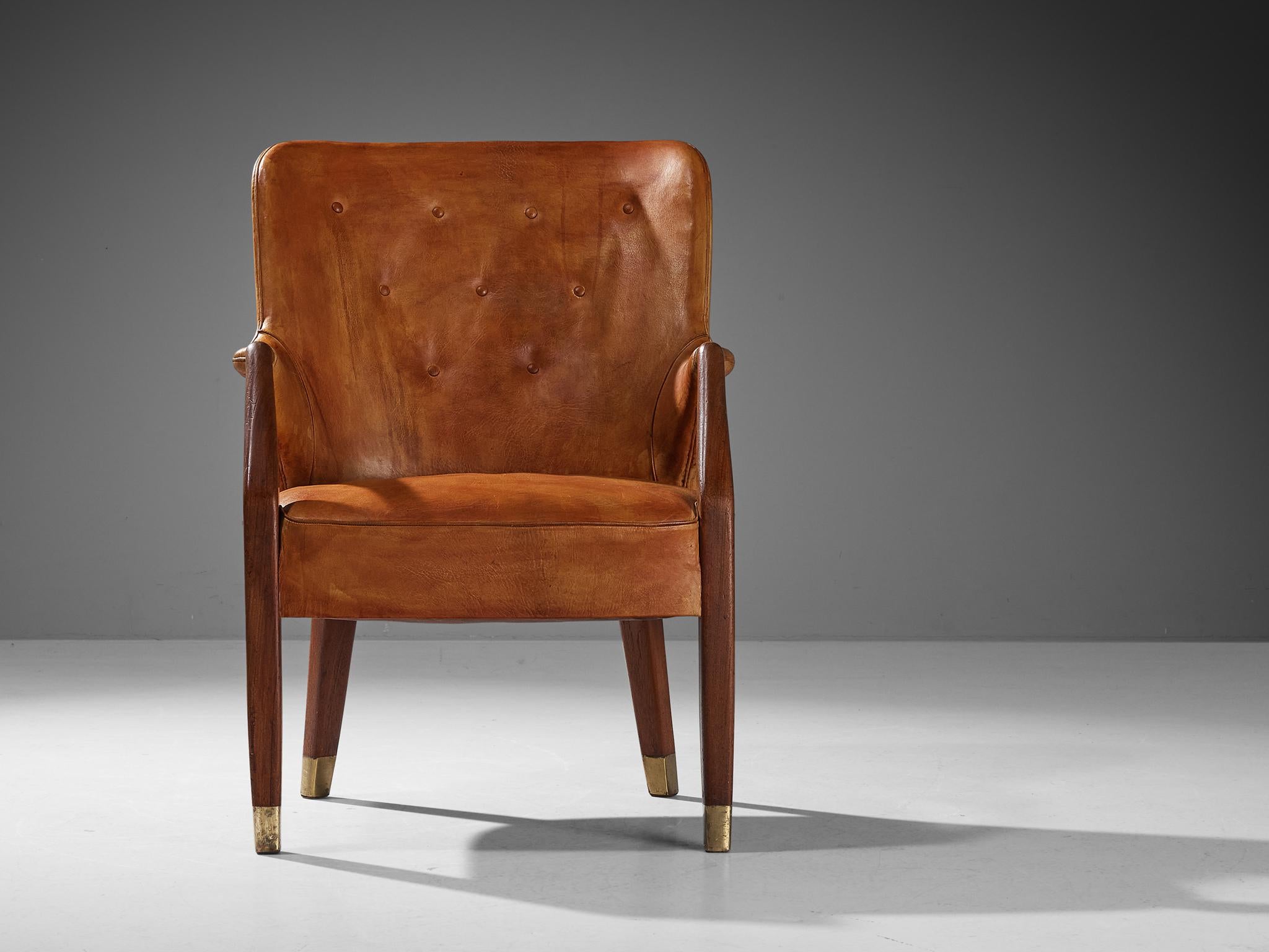 Danish Peter Hvidt & Orla Mølgaard-Nielsen for Gustav Bertelsen Lounge Chair  For Sale