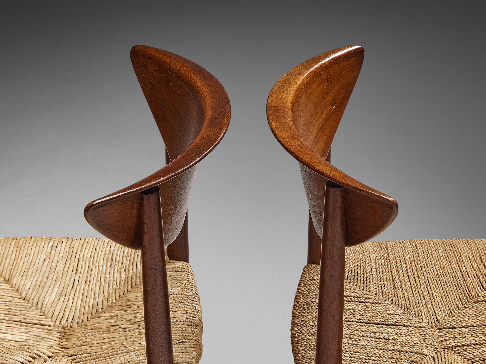 Scandinavian Modern Peter Hvidt & Orla Mølgaard-Nielsen for Søborg Pair of Dining Chairs in Teak