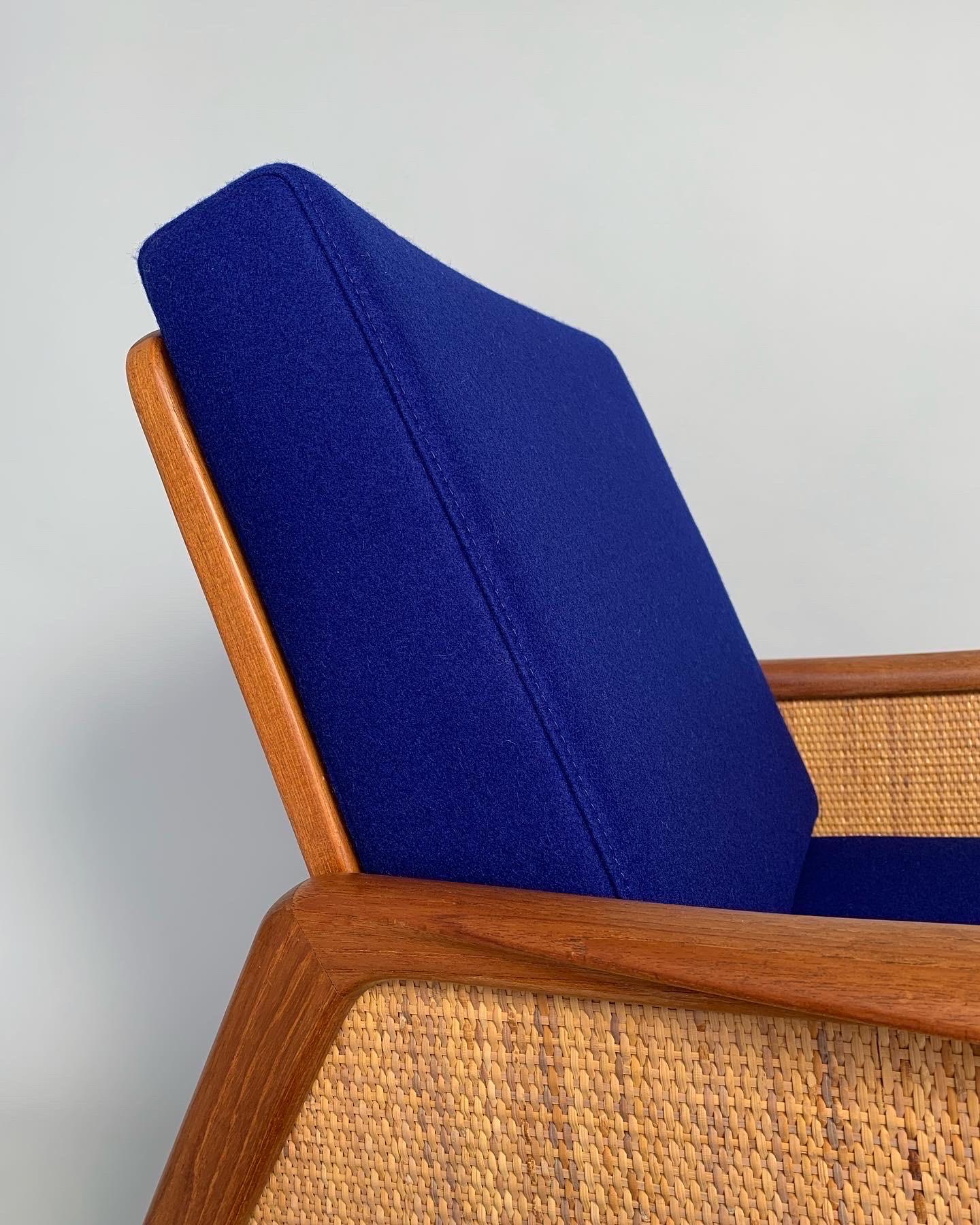 Mid-20th Century Peter Hvidt & Orla Mølgaard-Nielsen Lounge Chair FD-151 Teak Cane