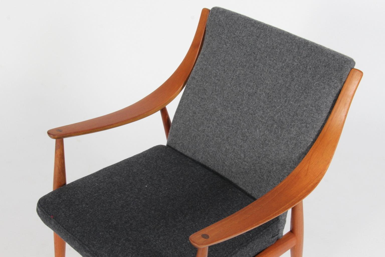 Danish Peter Hvidt & Orla Mølgaard Nielsen, Lounge Chair in Teak and Wool