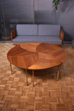 Peter Hvidt & Orla Mølgaard Nielsen Model 523 Pinwheel Tables for France & Son