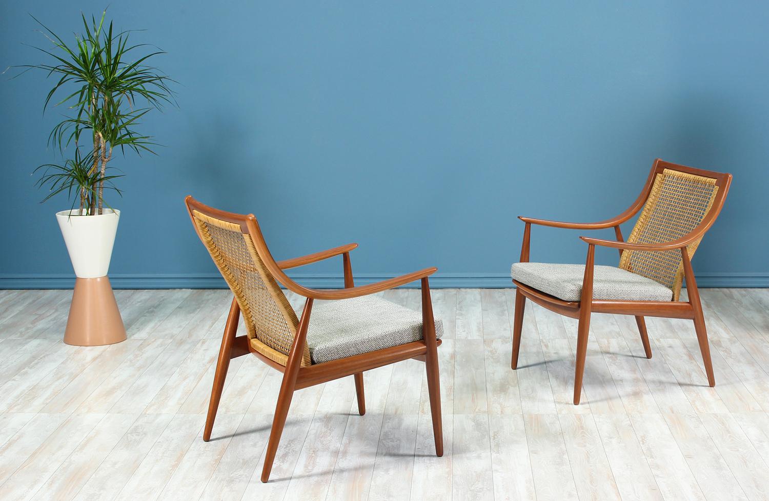 Mid-Century Modern Peter Hvidt & Orla Mølgaard-Nielsen Model FD-146 Lounge Chairs for France & Dave