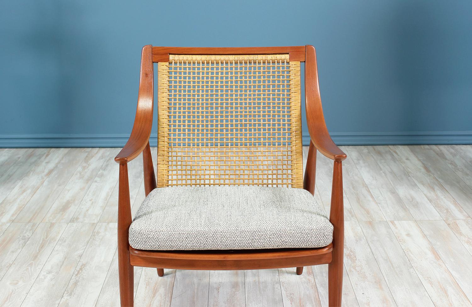 Fabric Peter Hvidt & Orla Mølgaard-Nielsen Model FD-146 Lounge Chairs for France & Dave