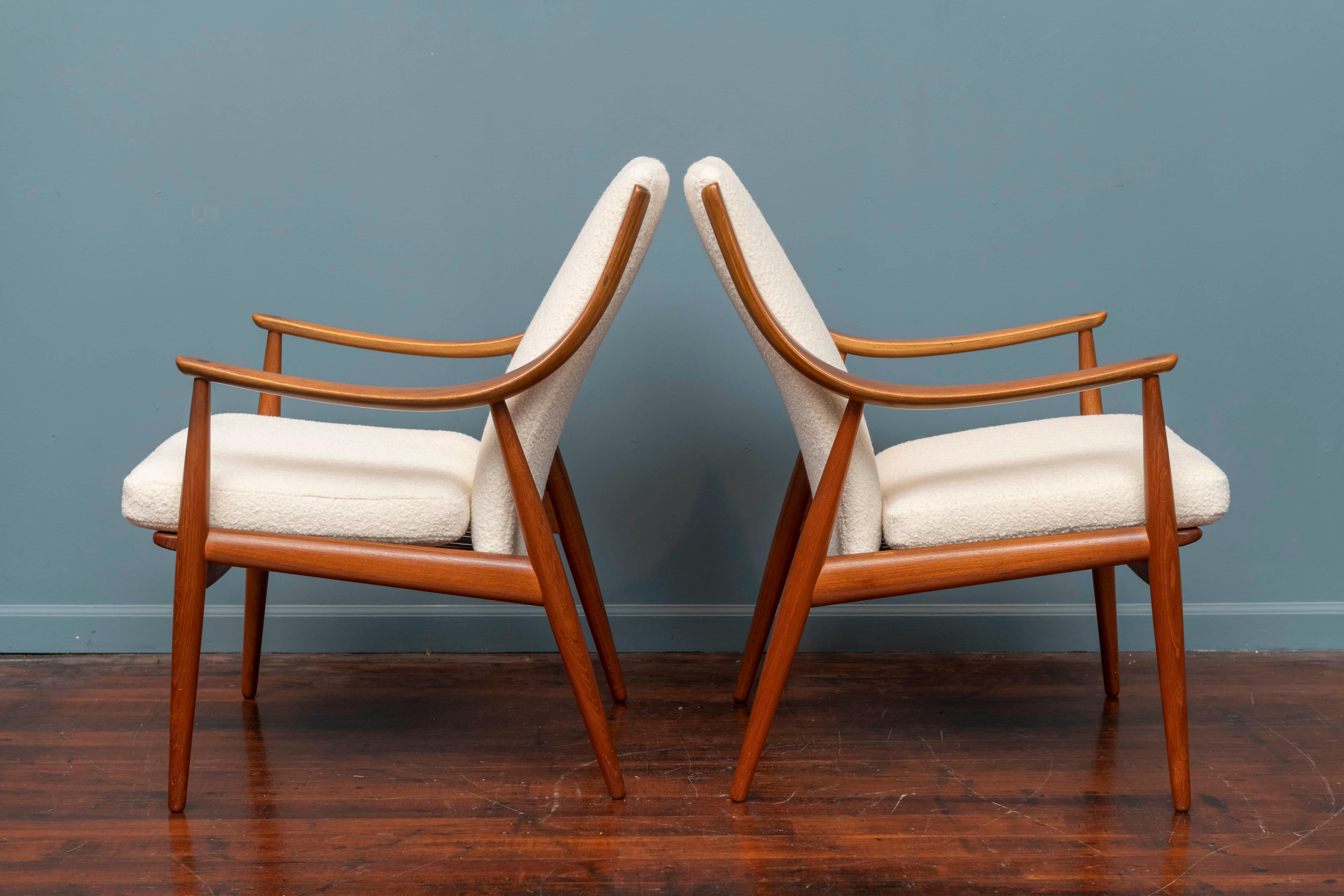 Peter Hvidt & Orla Mølgaard-Nielsen Model FD-146 Lounge Chairs In Good Condition In San Francisco, CA