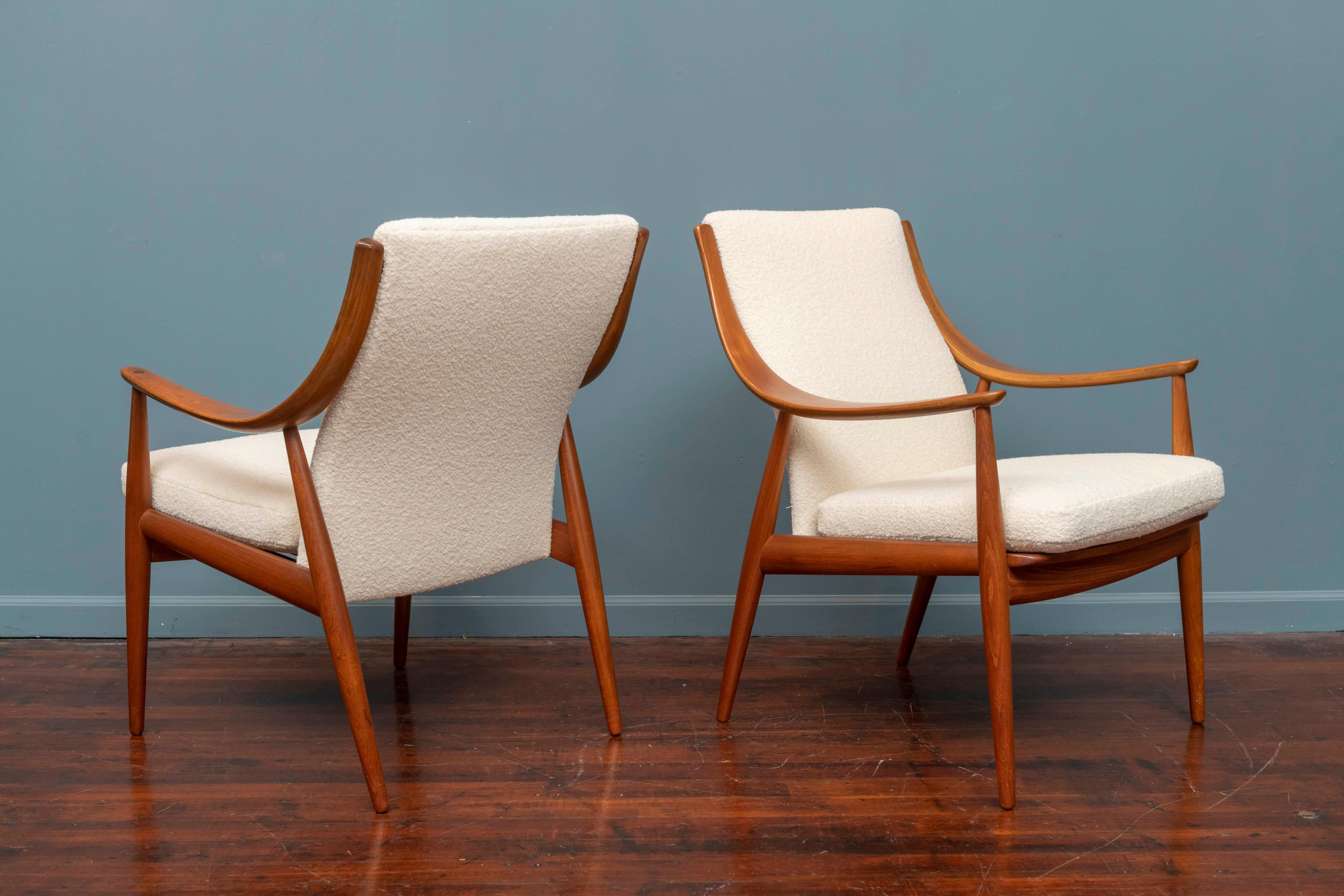 Teak Peter Hvidt & Orla Mølgaard-Nielsen Model FD-146 Lounge Chairs