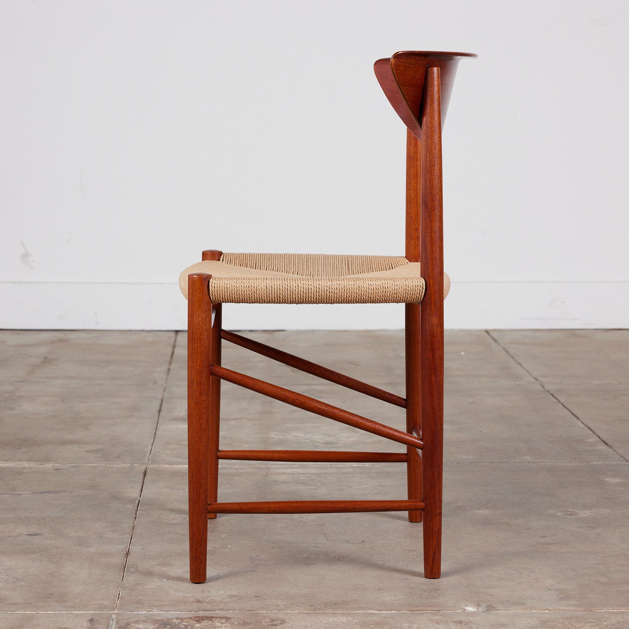 Mid-Century Modern Peter Hvidt & Orla Mølgaard-Nielsen Paper Cord Side Chair for Soborg Mobelfabrik For Sale