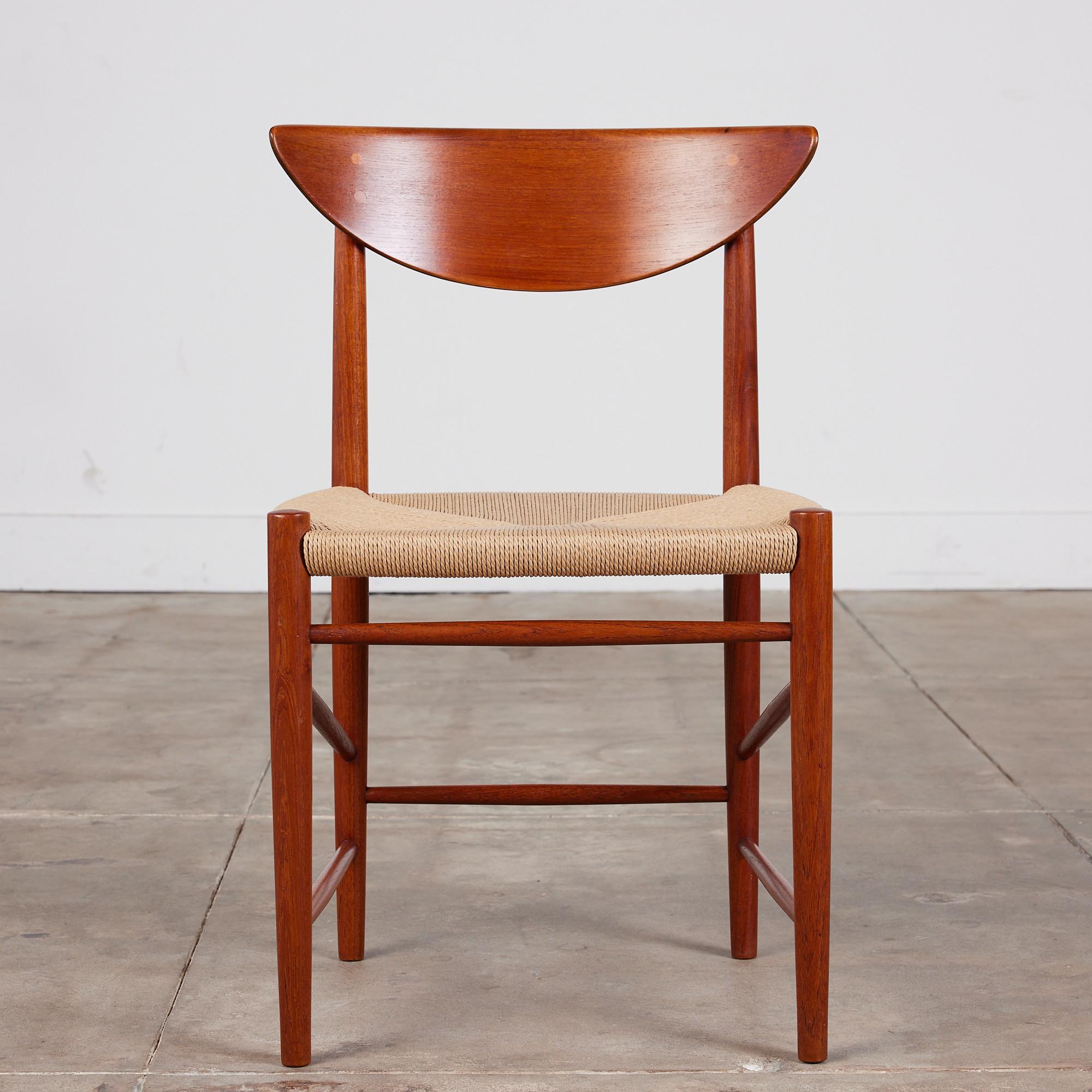 Danish Peter Hvidt & Orla Mølgaard-Nielsen Paper Cord Side Chair for Soborg Mobelfabrik For Sale