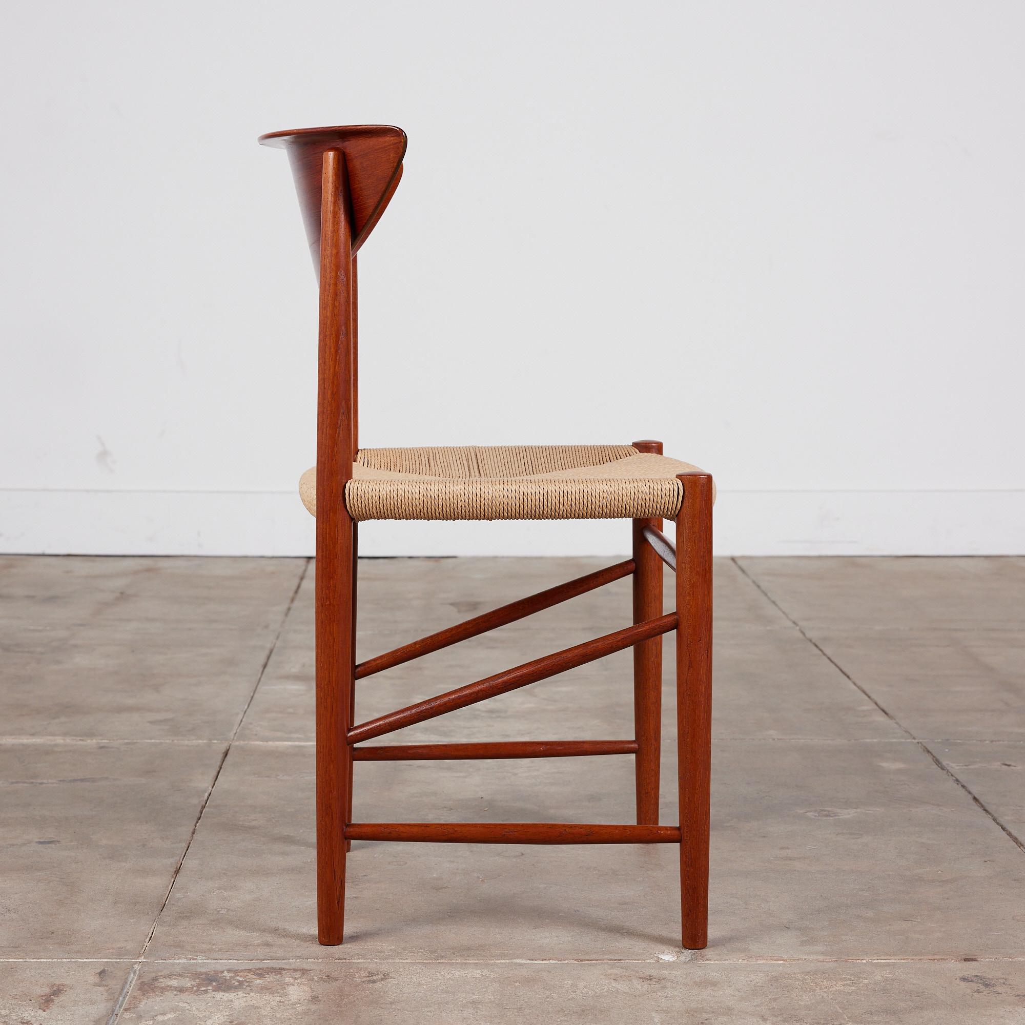 Peter Hvidt & Orla Mølgaard-Nielsen Paper Cord Side Chair for Soborg Mobelfabrik In Excellent Condition For Sale In Los Angeles, CA