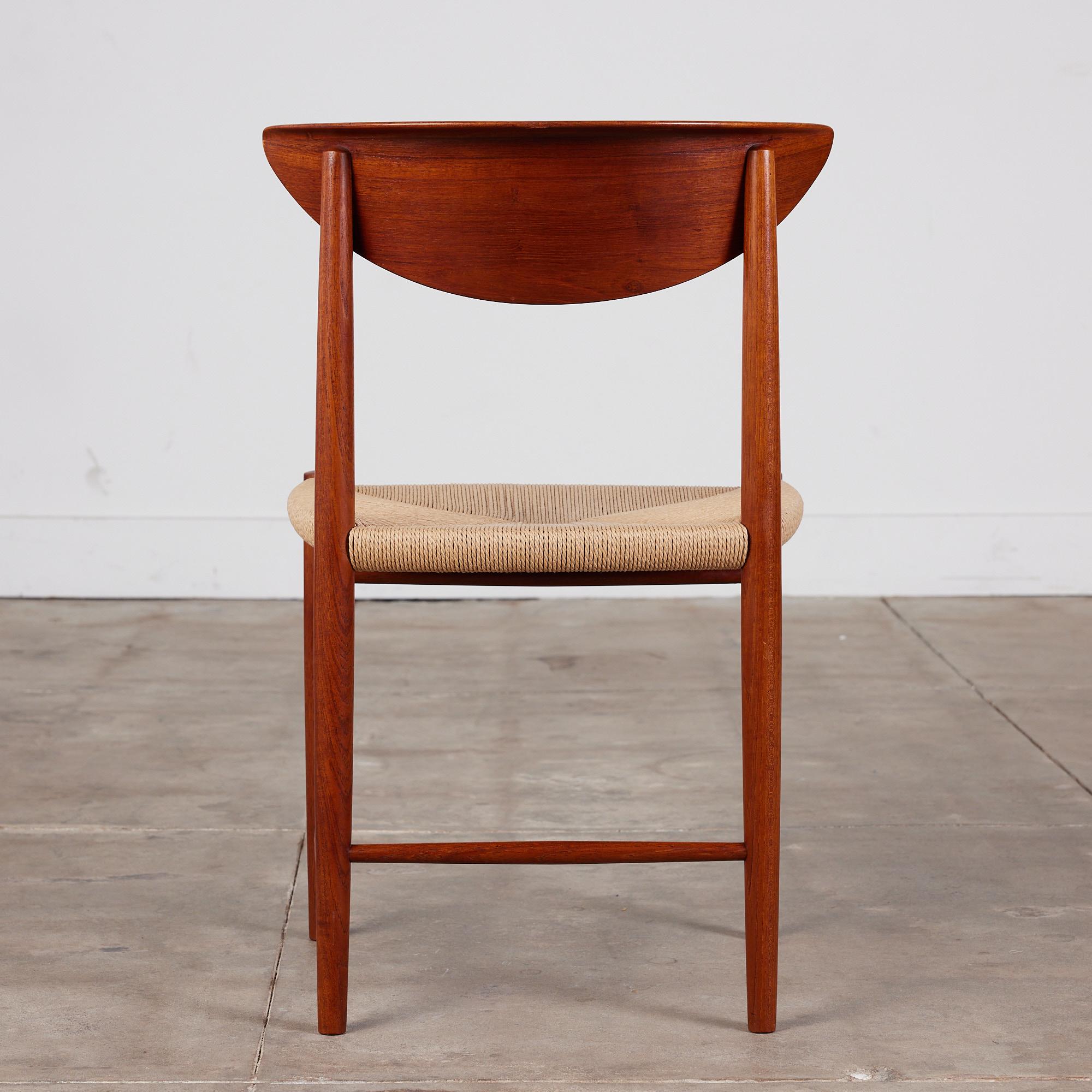 Peter Hvidt & Orla Mølgaard-Nielsen Paper Cord Side Chair for Soborg Mobelfabrik For Sale 1