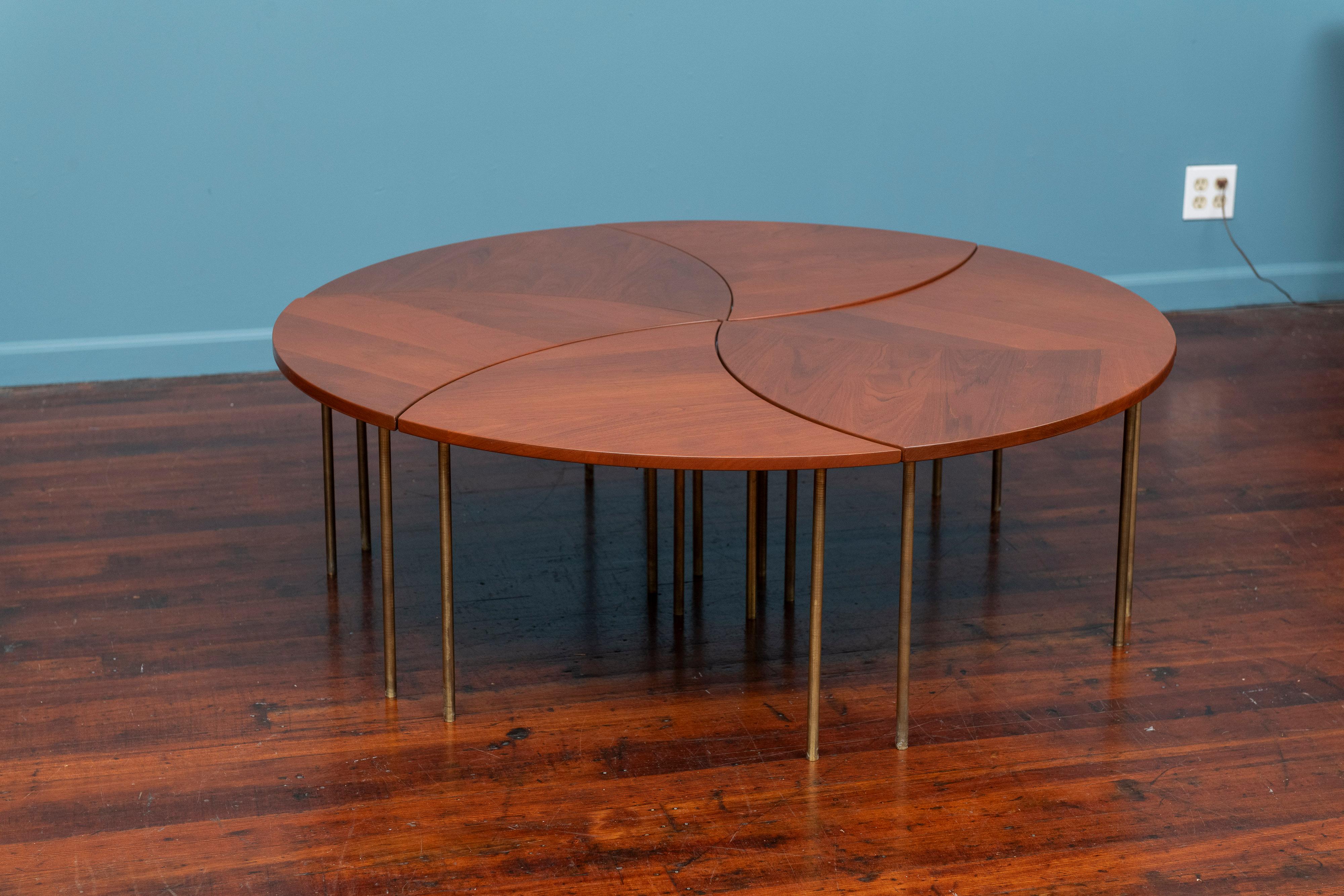 Scandinavian Modern Peter Hvidt & Orla Mølgaard-Nielsen Pinwheel Coffee Table, Model 523