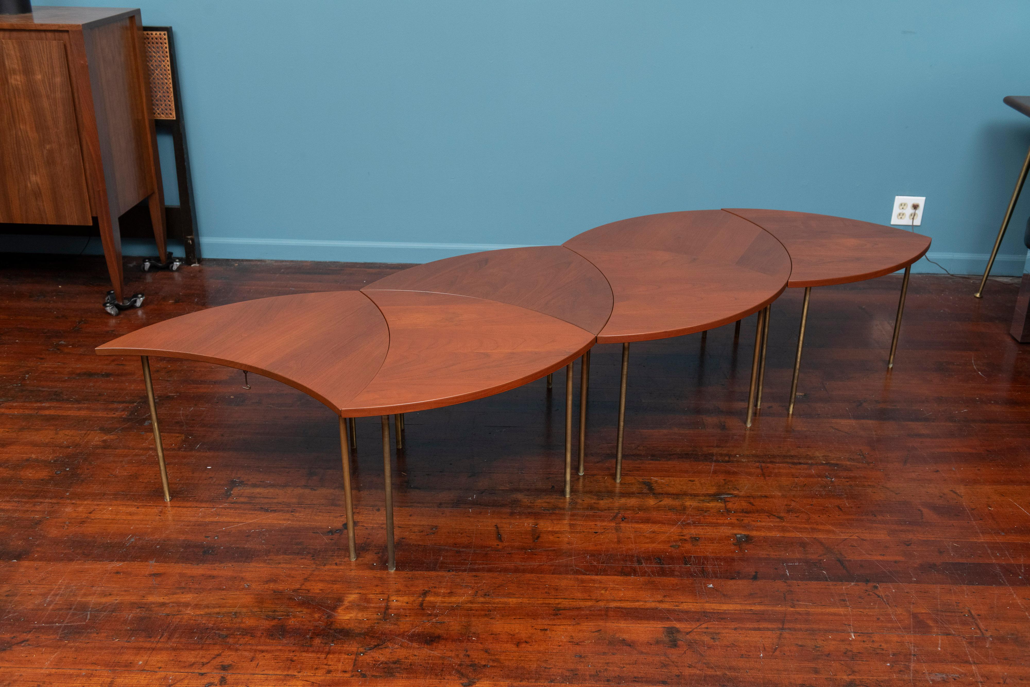 Brass Peter Hvidt & Orla Mølgaard-Nielsen Pinwheel Coffee Table, Model 523