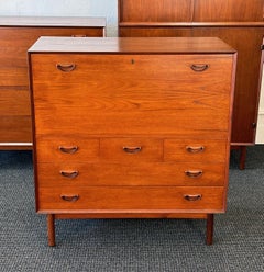 Danish Teak Secretary Desk and Cabinet by Peter Hvidt & Orla Mølgaard-Nielsen